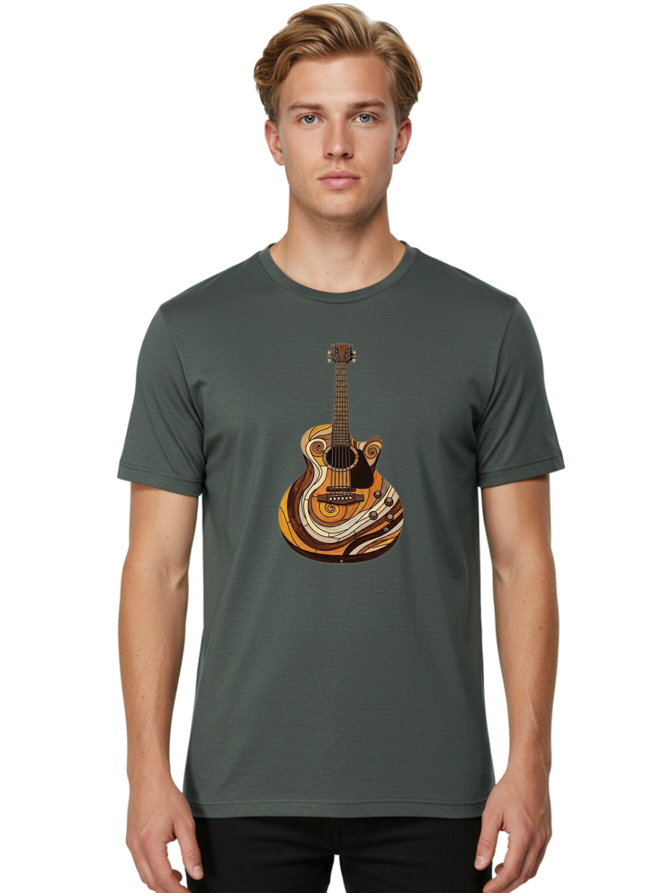 Psychedelic-Guitar Men'S Graphic Tee, 100% Cotton, Comfortable Casual Summer Wear, Machine Washable, Vintage Camera, Old Camera, Antique Camera, Black Camera, Classic Photography, Photography Equipment, Nostalgic Device, Film Camera, Bar321 20