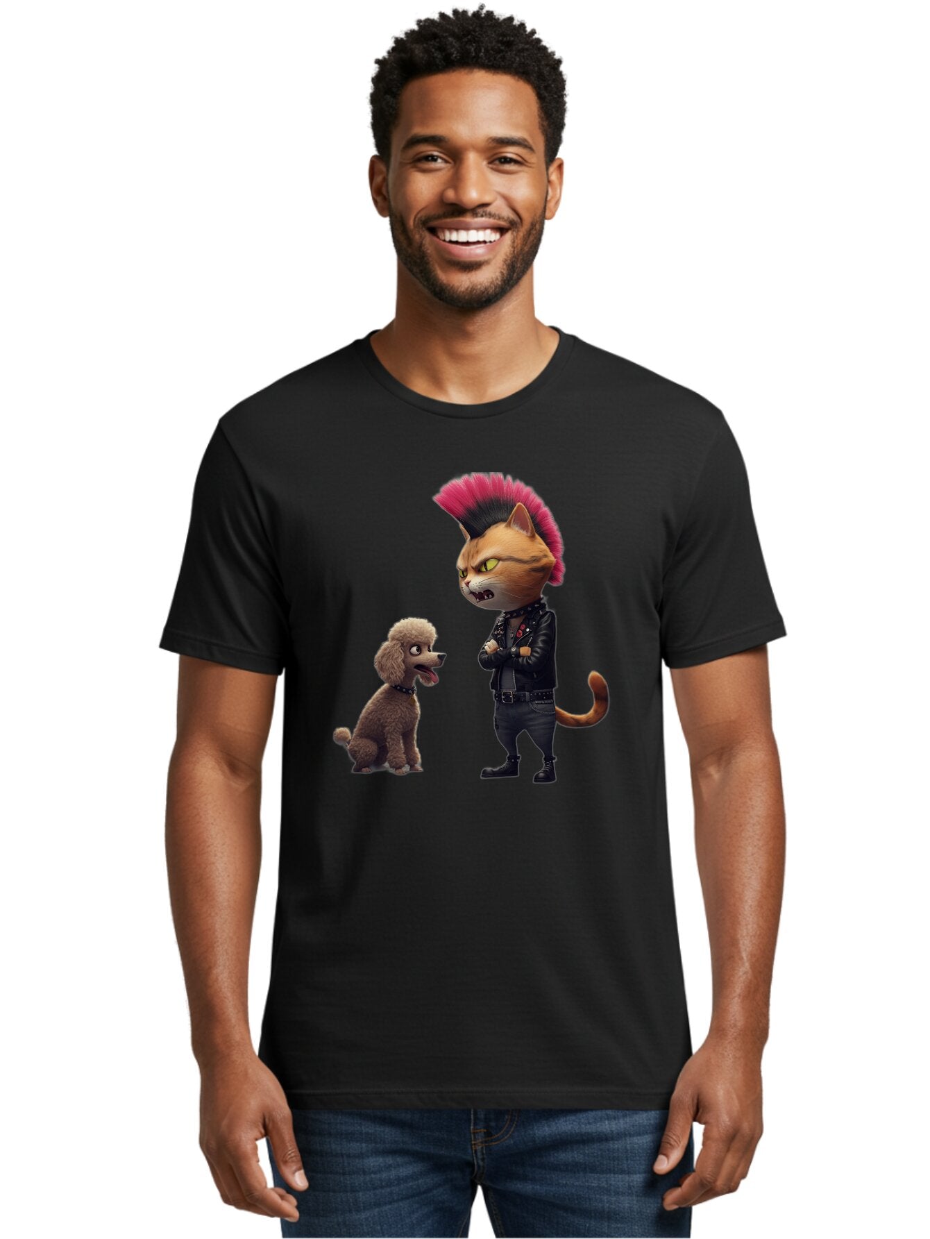 Punk-Cat-Poodle Men'S Graphic Tee, 100% Cotton, Comfortable Casual Summer Wear, Machine Washable, Vintage Camera, Old Camera, Antique Camera, Black Camera, Classic Photography, Photography Equipment, Nostalgic Device, Film Camera, Camera Art Bar322 27