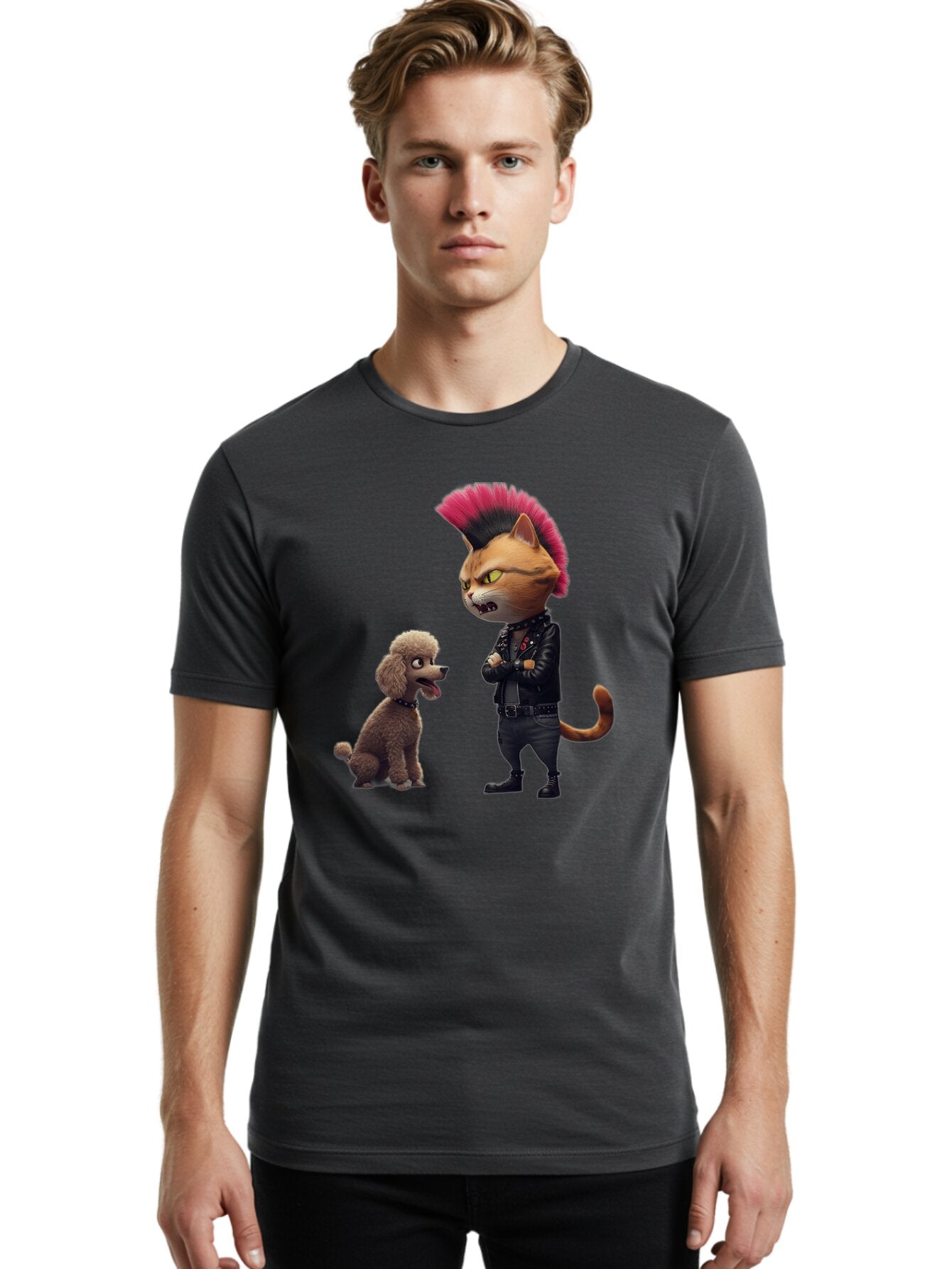 Punk-Cat-Poodle Men'S Graphic Tee, 100% Cotton, Comfortable Casual Summer Wear, Machine Washable, Vintage Camera, Old Camera, Antique Camera, Black Camera, Classic Photography, Photography Equipment, Nostalgic Device, Film Camera, Camera Art Bar322 29