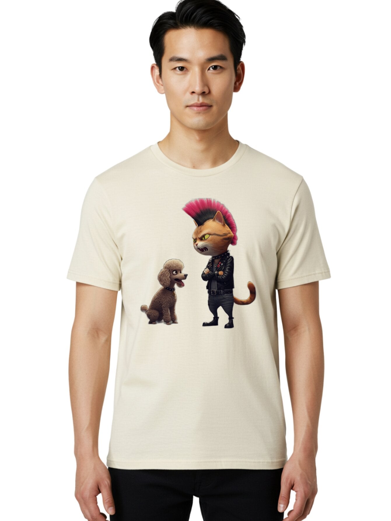 Punk-Cat-Poodle Men'S Graphic Tee, 100% Cotton, Comfortable Casual Summer Wear, Machine Washable, Vintage Camera, Old Camera, Antique Camera, Black Camera, Classic Photography, Photography Equipment, Nostalgic Device, Film Camera, Camera Art Bar322 25