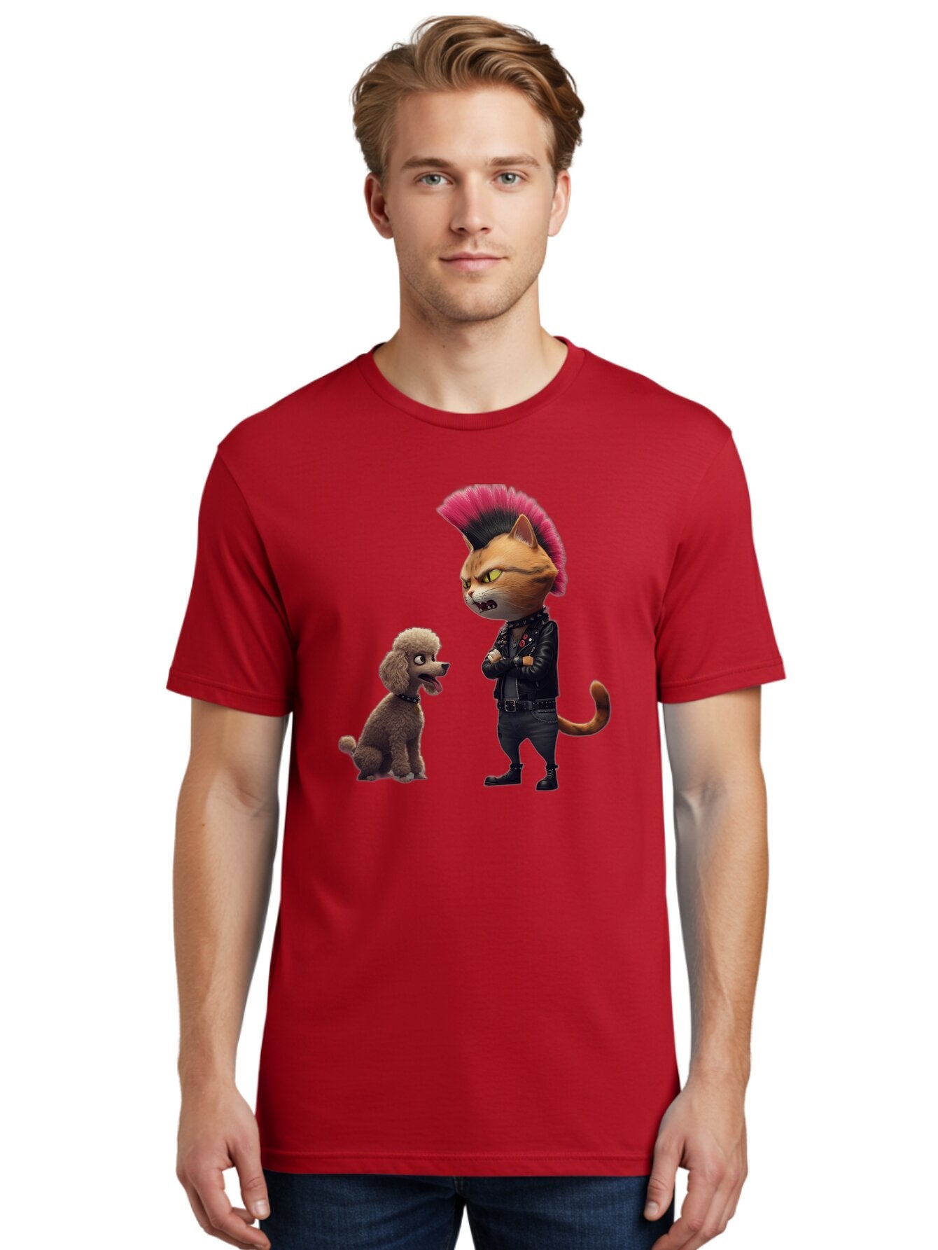 Punk-Cat-Poodle Men'S Graphic Tee, 100% Cotton, Comfortable Casual Summer Wear, Machine Washable, Vintage Camera, Old Camera, Antique Camera, Black Camera, Classic Photography, Photography Equipment, Nostalgic Device, Film Camera, Camera Art Bar322 23