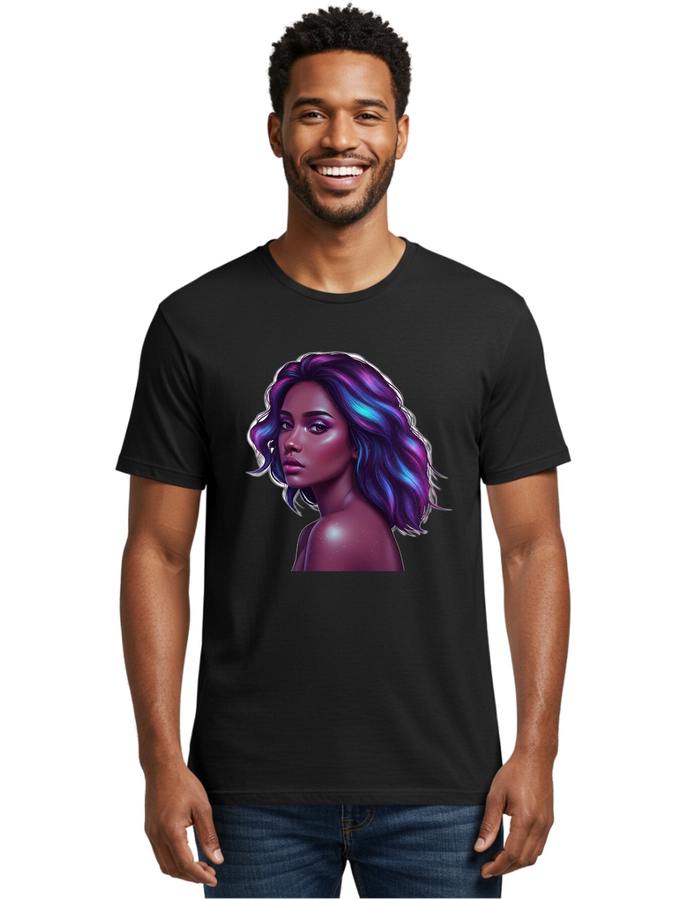 Purple-Hair-Woman Men'S Graphic Tee, 100% Cotton, Comfortable Casual Summer Wear, Machine Washable, Vintage Camera, Old Camera, Antique Camera, Black Camera, Classic Photography, Photography Equipment, Nostalgic Device, Film Camera, Camera Art Bar325 23