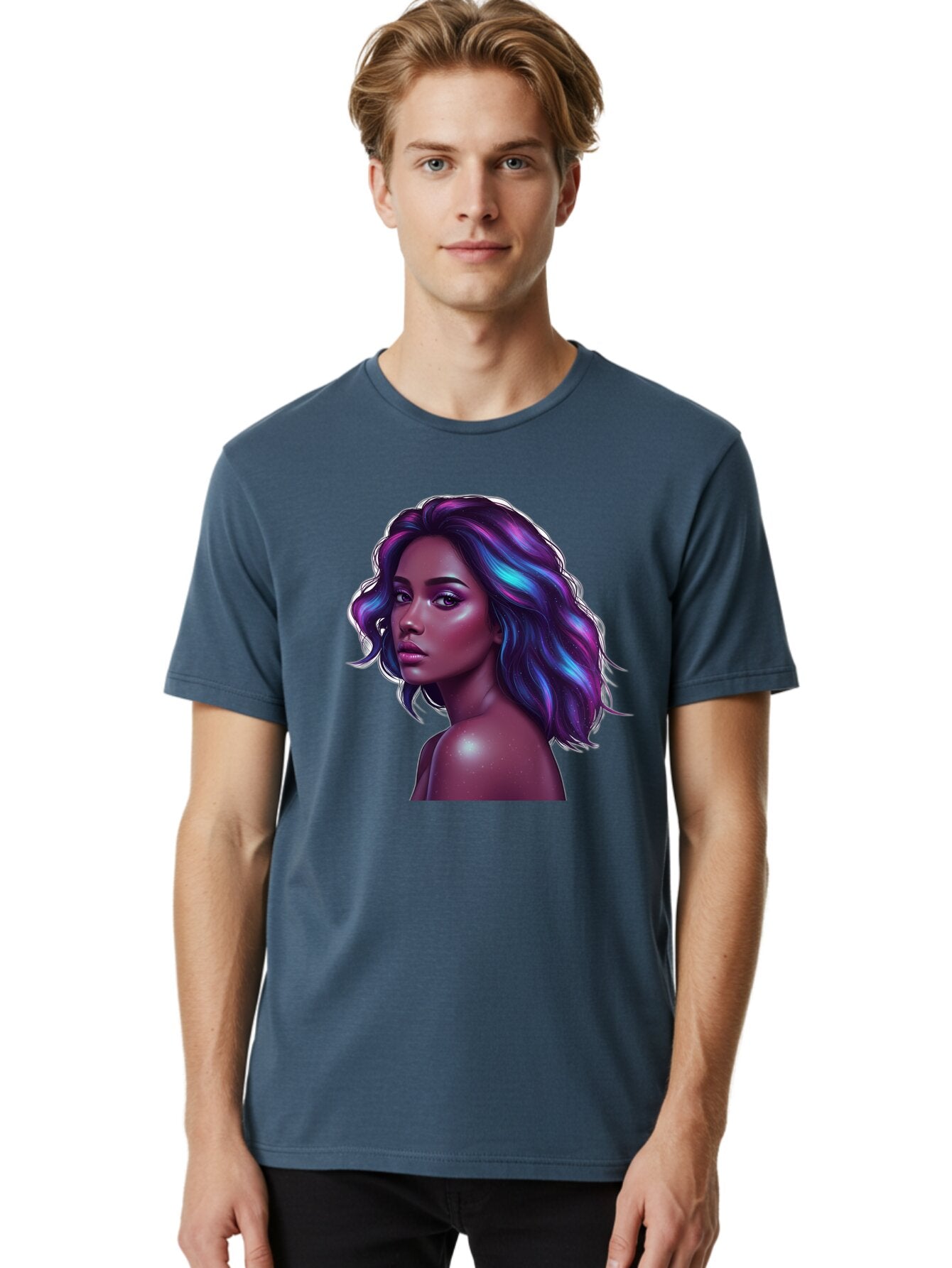 Purple-Hair-Woman Men'S Graphic Tee, 100% Cotton, Comfortable Casual Summer Wear, Machine Washable, Vintage Camera, Old Camera, Antique Camera, Black Camera, Classic Photography, Photography Equipment, Nostalgic Device, Film Camera, Camera Art Bar325 29