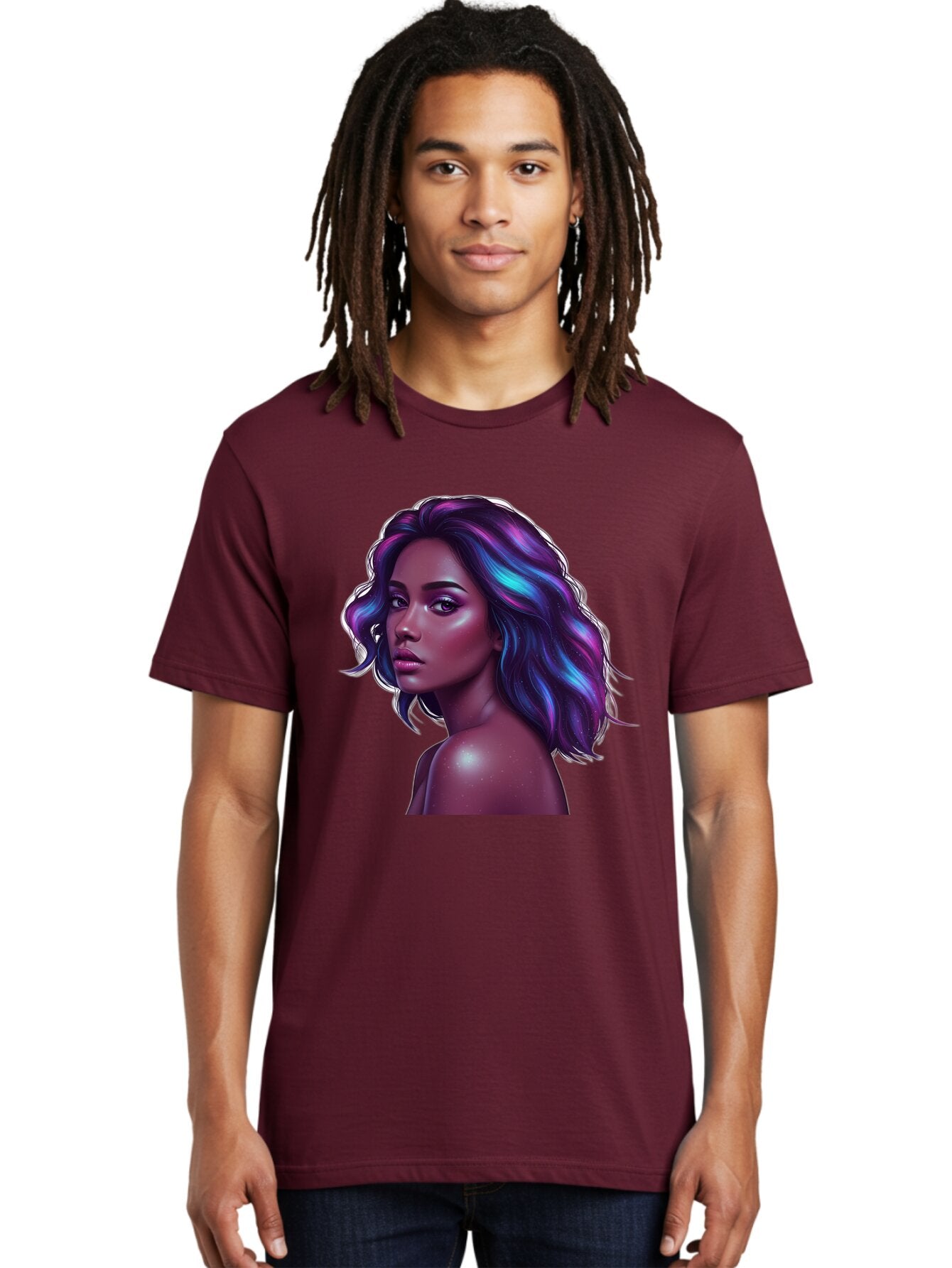 Purple-Hair-Woman Men'S Graphic Tee, 100% Cotton, Comfortable Casual Summer Wear, Machine Washable, Vintage Camera, Old Camera, Antique Camera, Black Camera, Classic Photography, Photography Equipment, Nostalgic Device, Film Camera, Camera Art Bar325 28