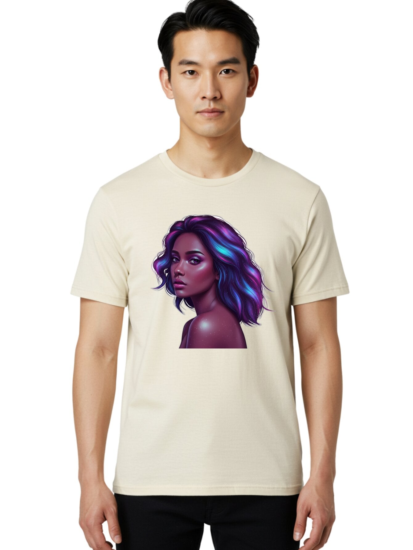 Purple-Hair-Woman Men'S Graphic Tee, 100% Cotton, Comfortable Casual Summer Wear, Machine Washable, Vintage Camera, Old Camera, Antique Camera, Black Camera, Classic Photography, Photography Equipment, Nostalgic Device, Film Camera, Camera Art Bar325 20