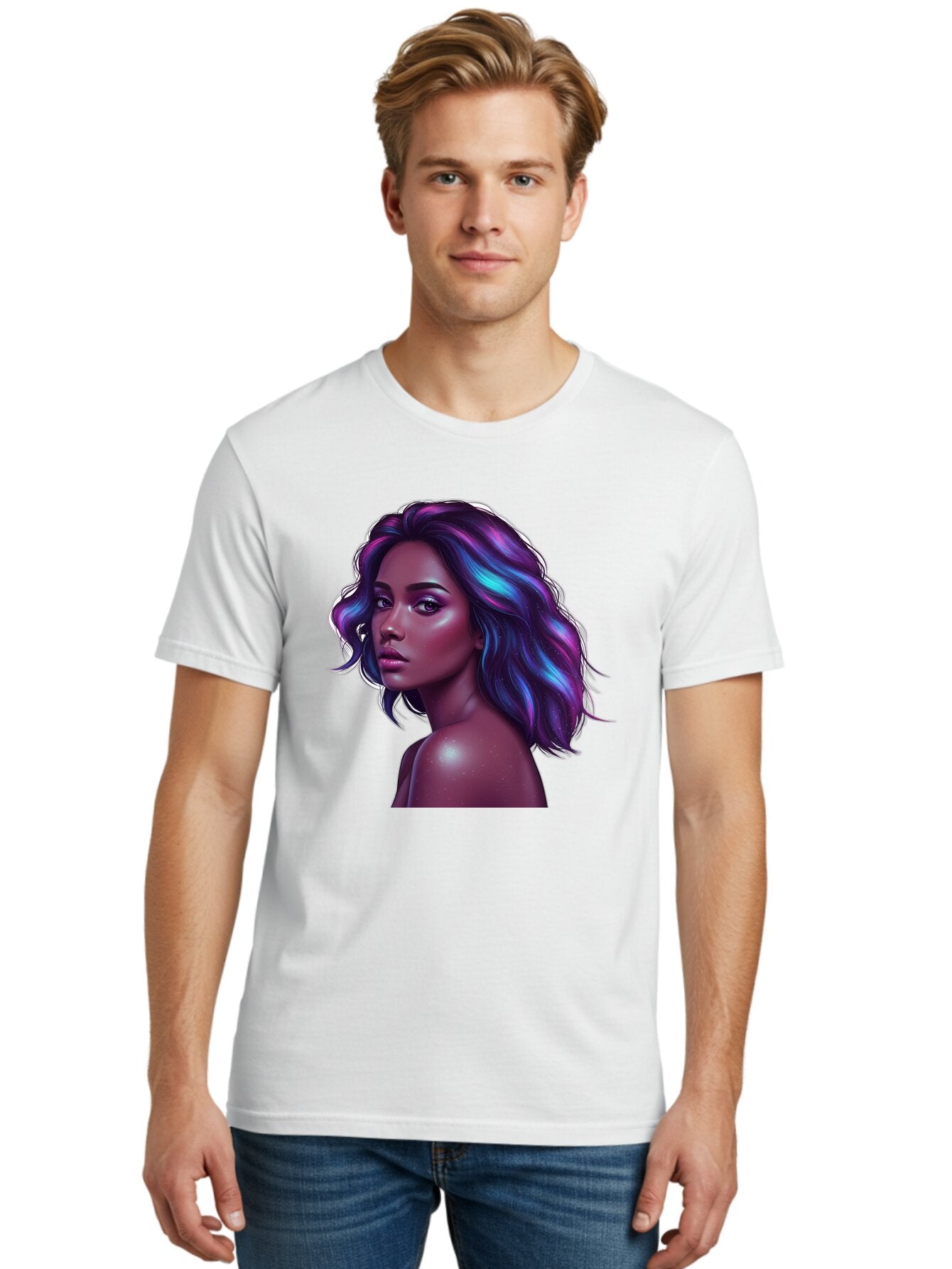 Purple-Hair-Woman Men'S Graphic Tee, 100% Cotton, Comfortable Casual Summer Wear, Machine Washable, Vintage Camera, Old Camera, Antique Camera, Black Camera, Classic Photography, Photography Equipment, Nostalgic Device, Film Camera, Camera Art Bar325 25