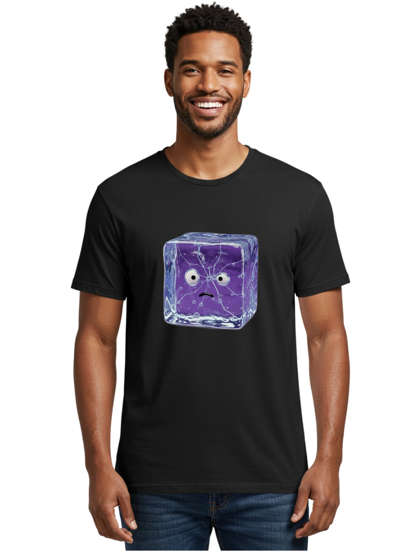 Purple-Ice-Cube Men'S Graphic Tee, 100% Cotton, Comfortable Casual Summer Wear, Machine Washable, Vintage Camera, Old Camera, Antique Camera, Black Camera, Classic Photography, Photography Equipment, Nostalgic Device, Film Camera, Camera Art Bar326 28