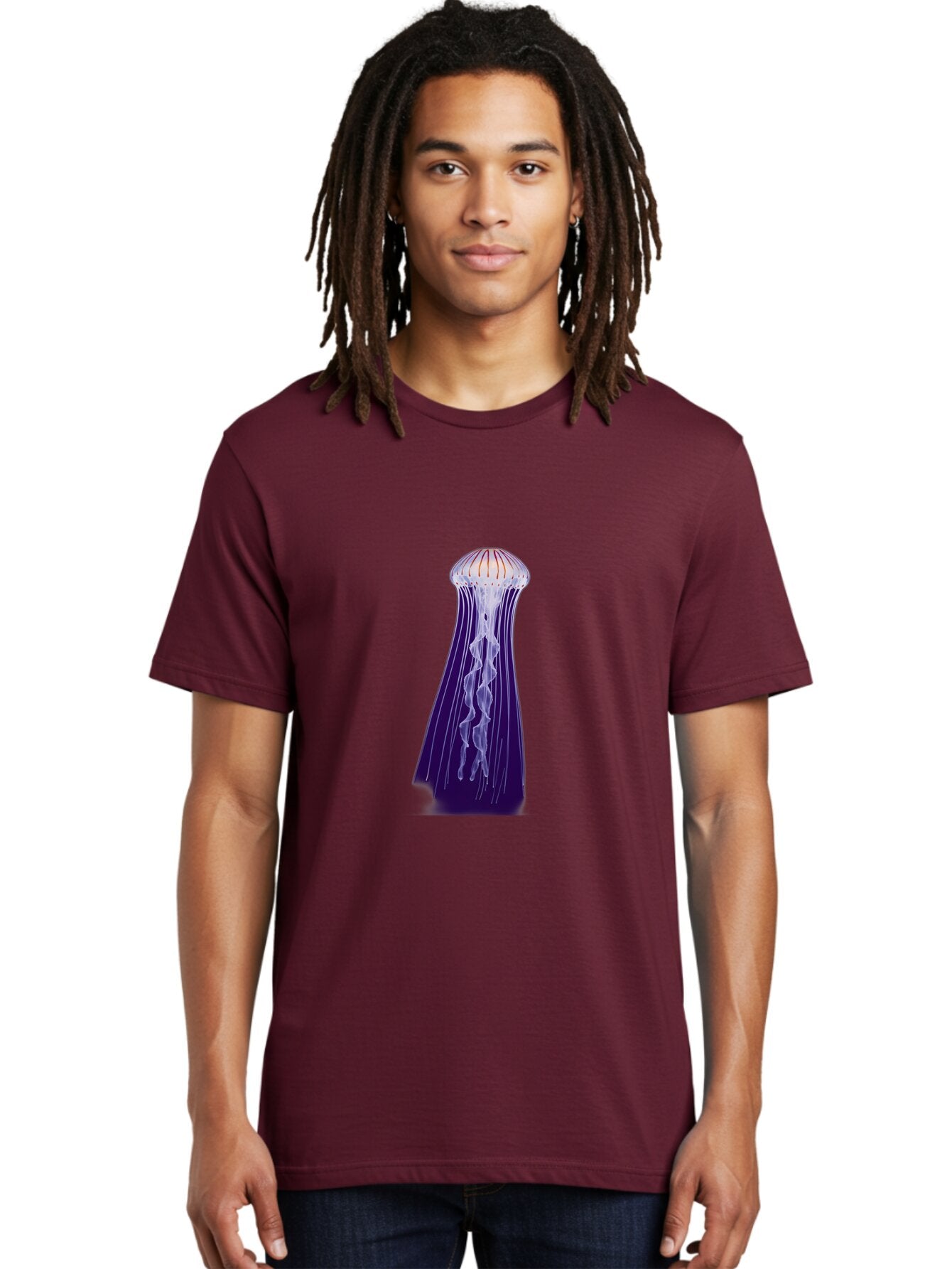 Purple-Jellyfish Men'S Graphic Tee, 100% Cotton, Comfortable Casual Summer Wear, Machine Washable, Vintage Camera, Old Camera, Antique Camera, Black Camera, Classic Photography, Photography Equipment, Nostalgic Device, Film Camera, Camera Art Bar327 21