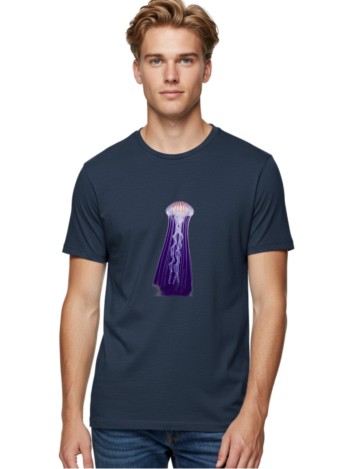 Purple-Jellyfish Men'S Graphic Tee, 100% Cotton, Comfortable Casual Summer Wear, Machine Washable, Vintage Camera, Old Camera, Antique Camera, Black Camera, Classic Photography, Photography Equipment, Nostalgic Device, Film Camera, Camera Art Bar327 25