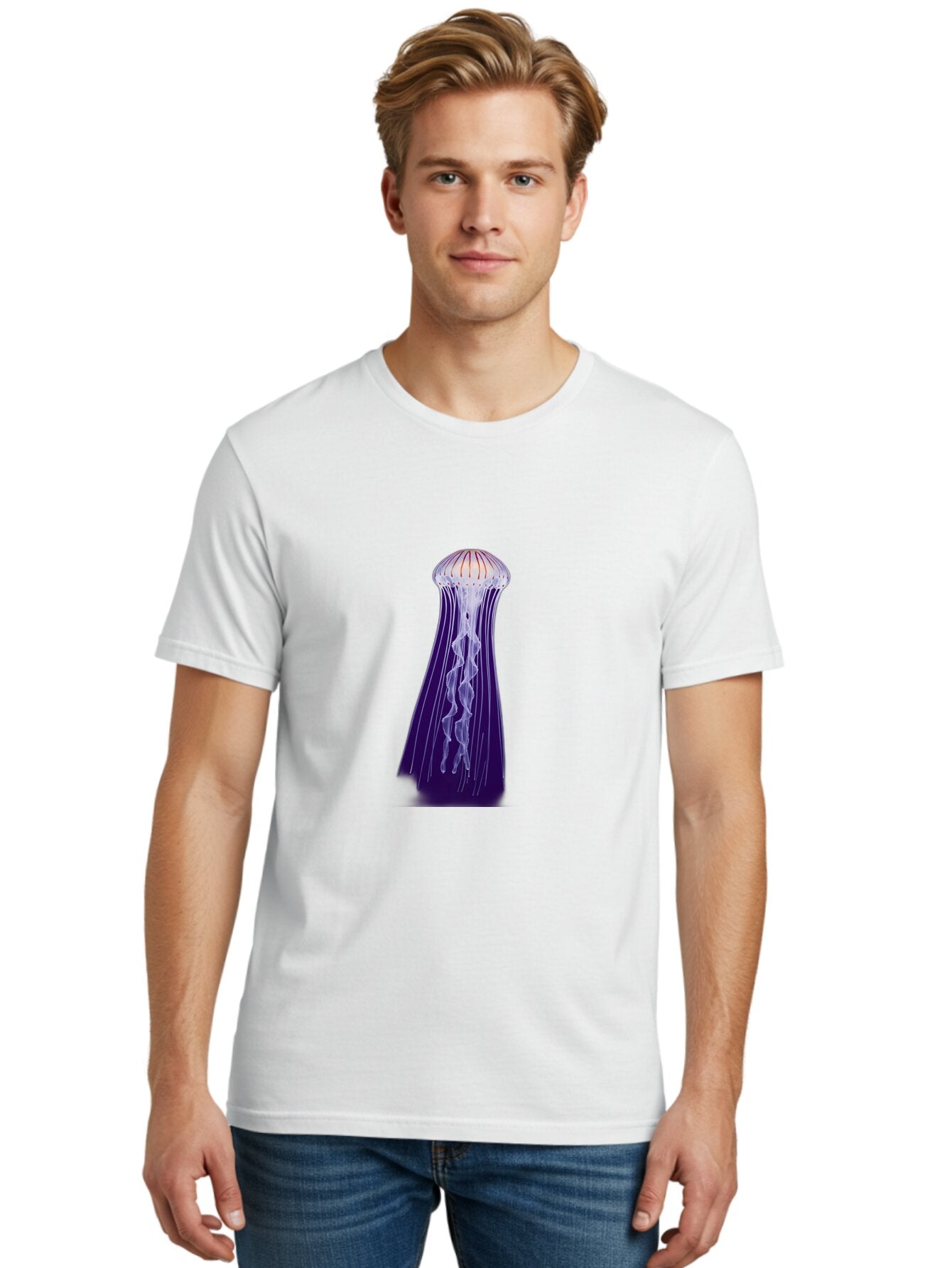 Purple-Jellyfish Men'S Graphic Tee, 100% Cotton, Comfortable Casual Summer Wear, Machine Washable, Vintage Camera, Old Camera, Antique Camera, Black Camera, Classic Photography, Photography Equipment, Nostalgic Device, Film Camera, Camera Art Bar327 30