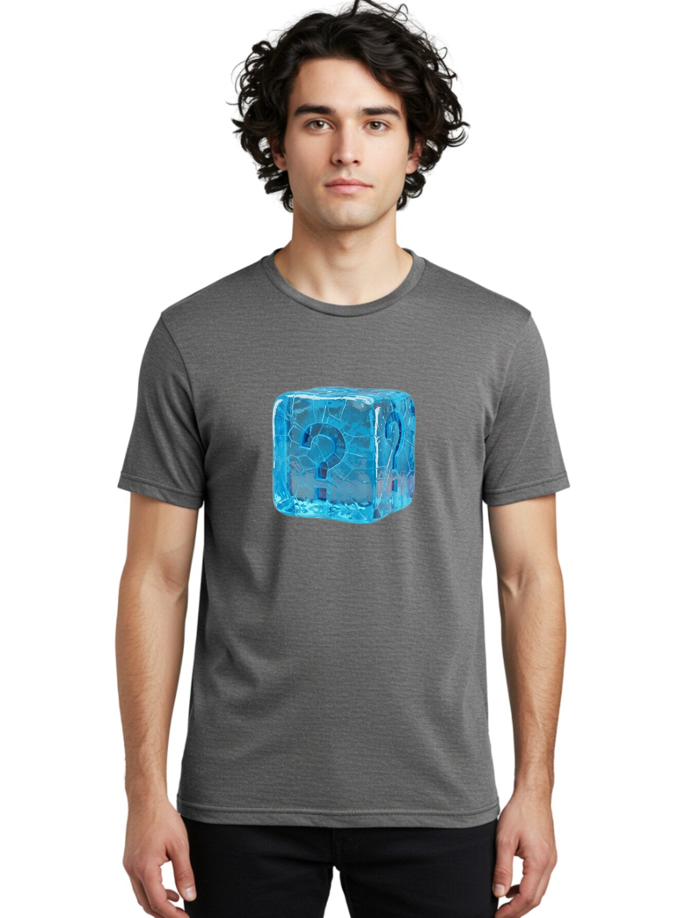 Question-Mark-Ice-Cube Men'S Graphic Tee, 100% Cotton, Comfortable Casual Summer Wear, Machine Washable, Vintage Camera, Old Camera, Antique Camera, Black Camera, Classic Photography, Photography Equipment, Nostalgic Device, Film Camera, Bar333 30