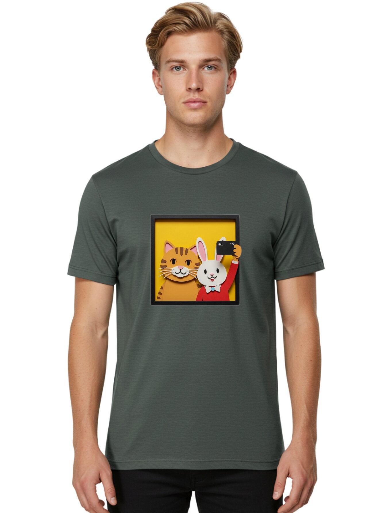 Rabbit-And-Cat Men'S Graphic Tee, 100% Cotton, Comfortable Casual Summer Wear, Machine Washable, Vintage Camera, Old Camera, Antique Camera, Black Camera, Classic Photography, Photography Equipment, Nostalgic Device, Film Camera, Camera Art Bar335 29