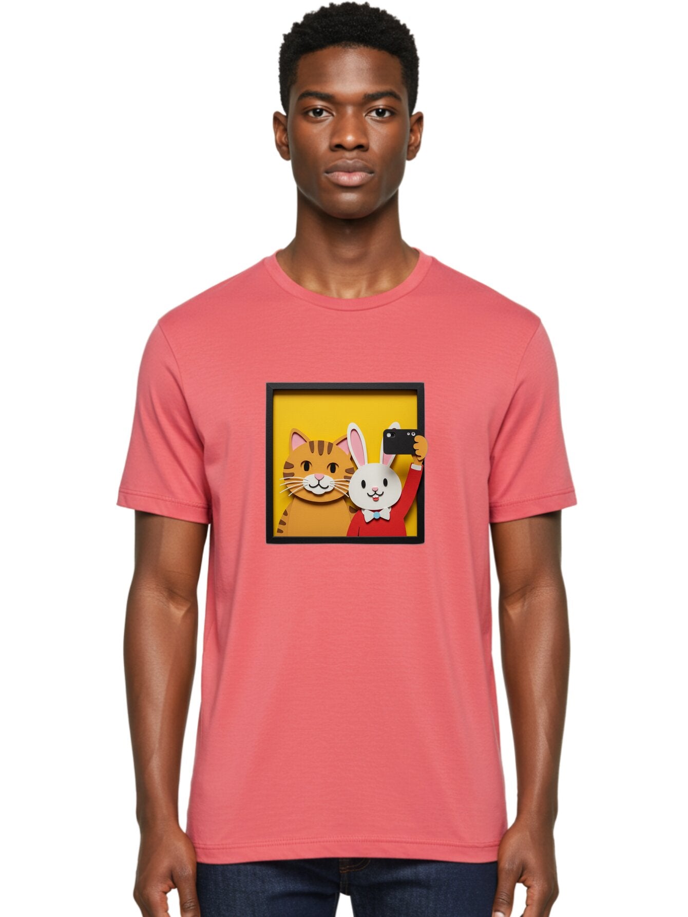 Rabbit-And-Cat Men'S Graphic Tee, 100% Cotton, Comfortable Casual Summer Wear, Machine Washable, Vintage Camera, Old Camera, Antique Camera, Black Camera, Classic Photography, Photography Equipment, Nostalgic Device, Film Camera, Camera Art Bar335 23
