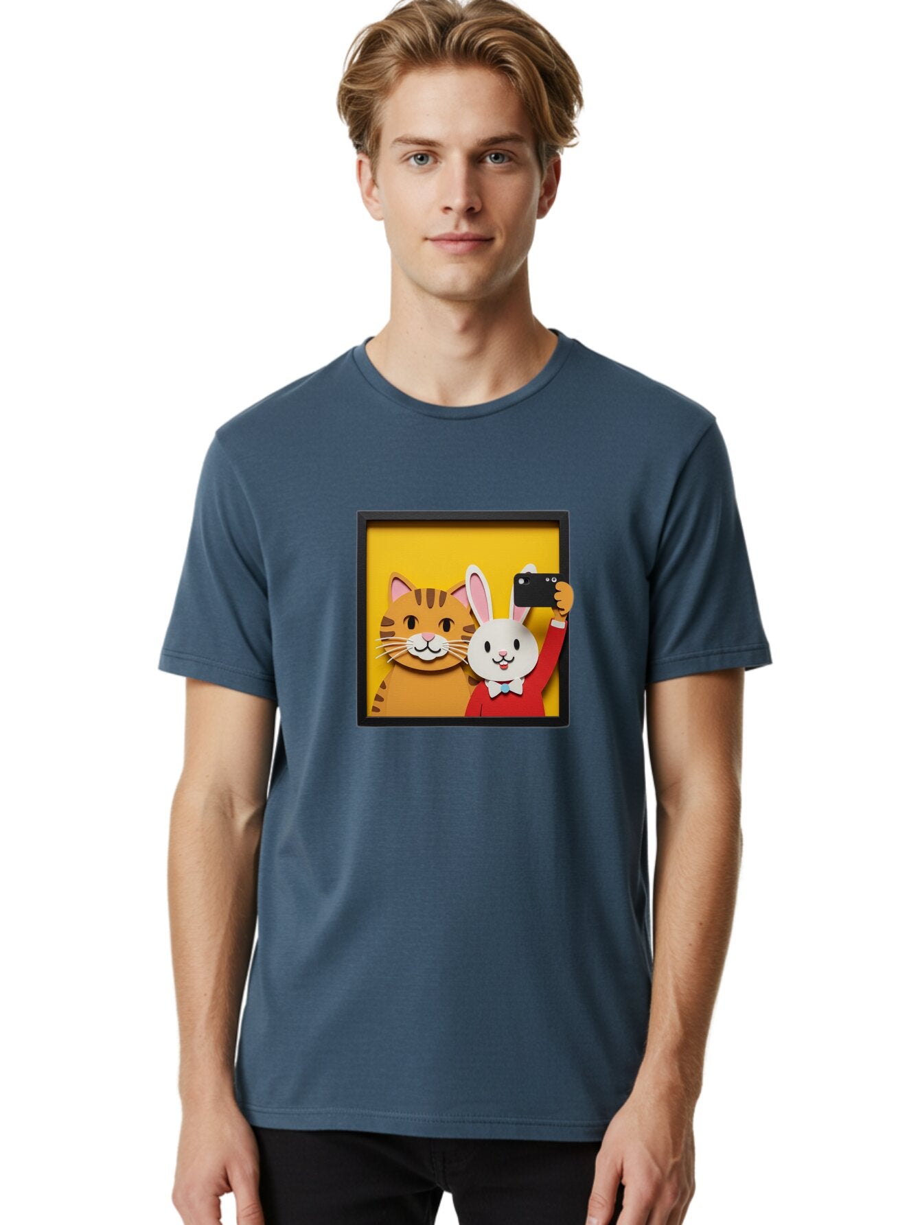 Rabbit-And-Cat Men'S Graphic Tee, 100% Cotton, Comfortable Casual Summer Wear, Machine Washable, Vintage Camera, Old Camera, Antique Camera, Black Camera, Classic Photography, Photography Equipment, Nostalgic Device, Film Camera, Camera Art Bar335 27