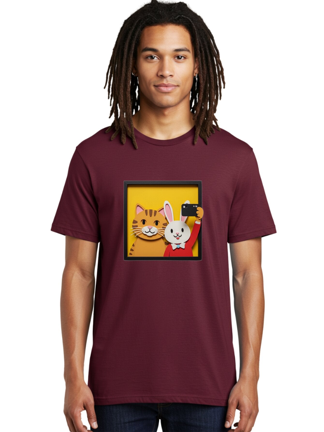 Rabbit-And-Cat Men'S Graphic Tee, 100% Cotton, Comfortable Casual Summer Wear, Machine Washable, Vintage Camera, Old Camera, Antique Camera, Black Camera, Classic Photography, Photography Equipment, Nostalgic Device, Film Camera, Camera Art Bar335 30