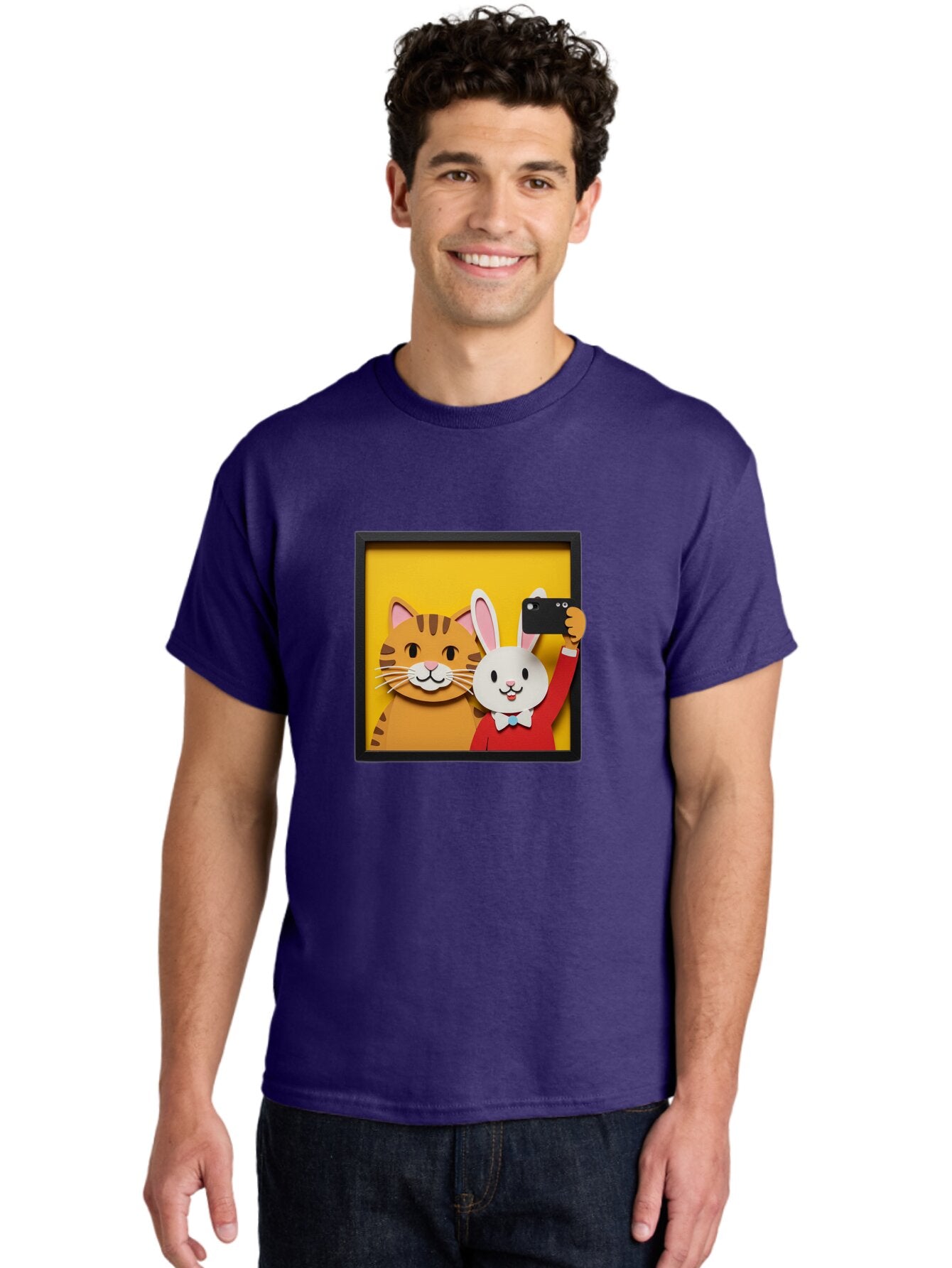 Rabbit-And-Cat Men'S Graphic Tee, 100% Cotton, Comfortable Casual Summer Wear, Machine Washable, Vintage Camera, Old Camera, Antique Camera, Black Camera, Classic Photography, Photography Equipment, Nostalgic Device, Film Camera, Camera Art Bar335 24