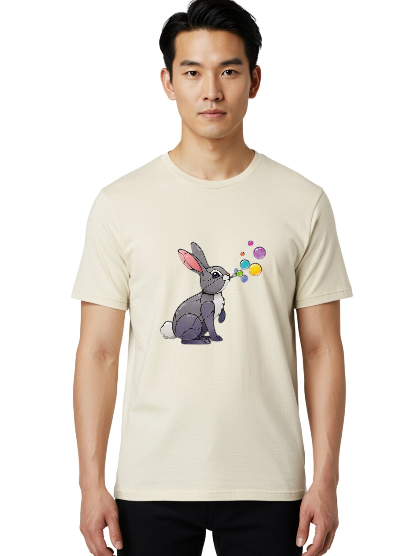 Rabbit-Blowing-Bubbles-1 Men'S Graphic Tee, 100% Cotton, Comfortable Casual Summer Wear, Machine Washable, Vintage Camera, Old Camera, Antique Camera, Black Camera, Classic Photography, Photography Equipment, Nostalgic Device, Film Camera, Bar337 20