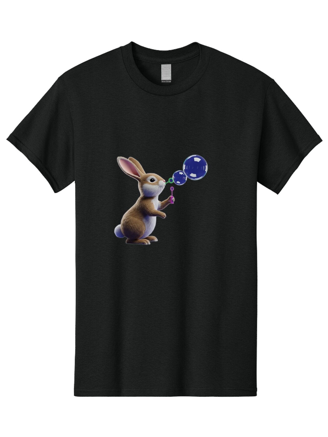 Rabbit-Blowing-Bubbles-2 Men'S Graphic Tee, 100% Cotton, Comfortable Casual Summer Wear, Machine Washable, Vintage Camera, Old Camera, Antique Camera, Black Camera, Classic Photography, Photography Equipment, Nostalgic Device, Film Camera, Bar338 4