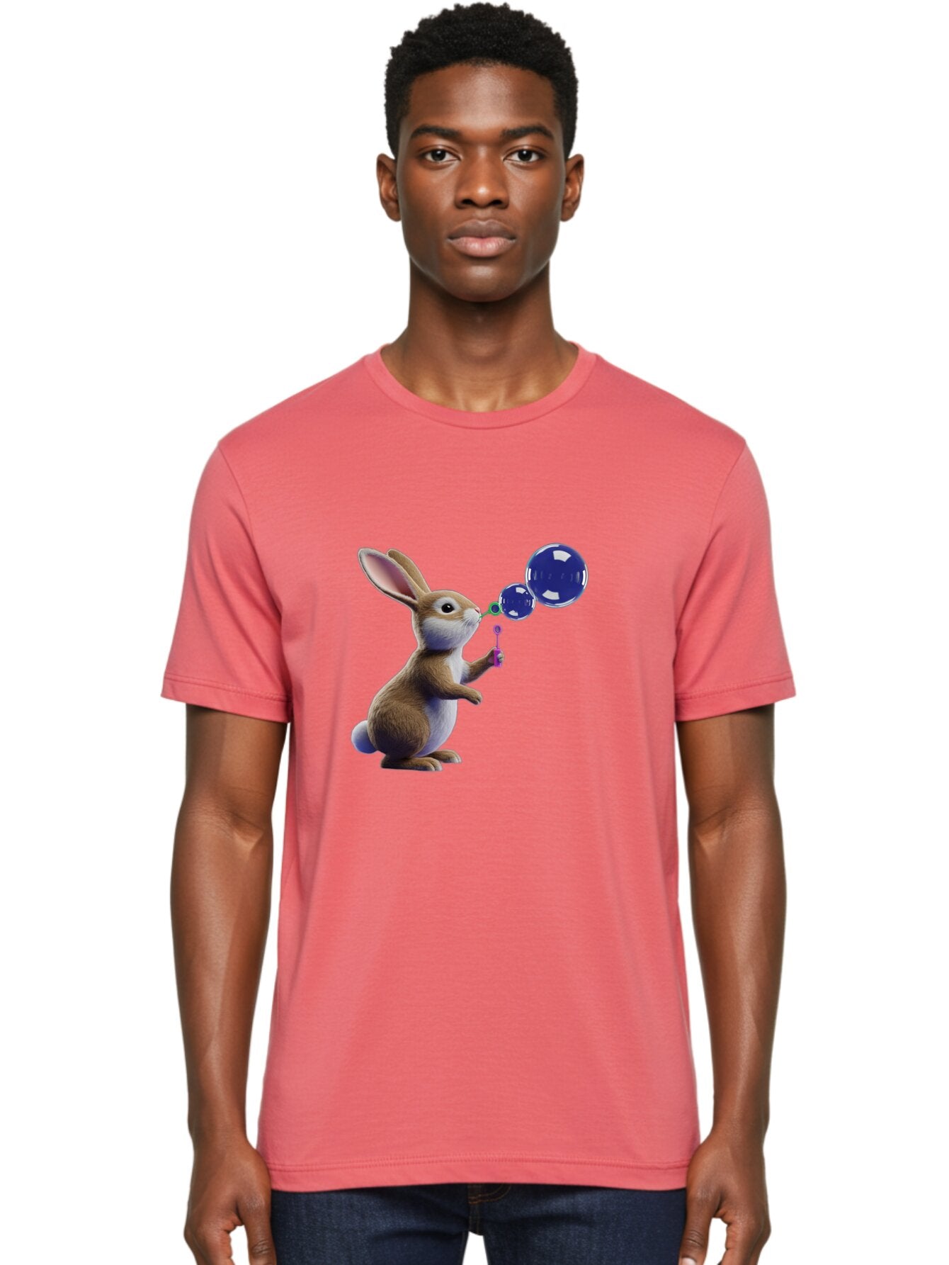 Rabbit-Blowing-Bubbles-2 Men'S Graphic Tee, 100% Cotton, Comfortable Casual Summer Wear, Machine Washable, Vintage Camera, Old Camera, Antique Camera, Black Camera, Classic Photography, Photography Equipment, Nostalgic Device, Film Camera, Bar338 24