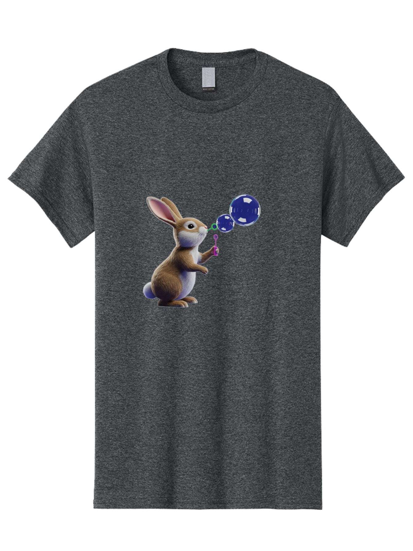 Rabbit-Blowing-Bubbles-2 Men'S Graphic Tee, 100% Cotton, Comfortable Casual Summer Wear, Machine Washable, Vintage Camera, Old Camera, Antique Camera, Black Camera, Classic Photography, Photography Equipment, Nostalgic Device, Film Camera, Bar338 3