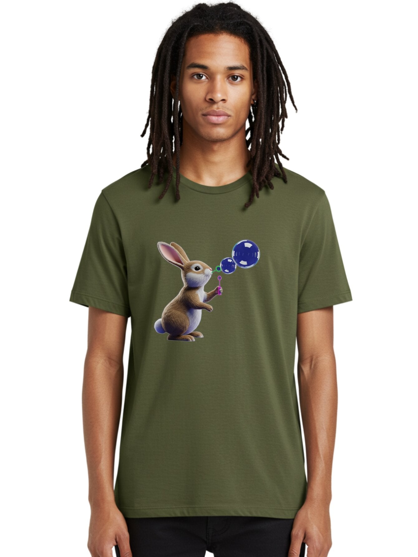 Rabbit-Blowing-Bubbles-2 Men'S Graphic Tee, 100% Cotton, Comfortable Casual Summer Wear, Machine Washable, Vintage Camera, Old Camera, Antique Camera, Black Camera, Classic Photography, Photography Equipment, Nostalgic Device, Film Camera, Bar338 23