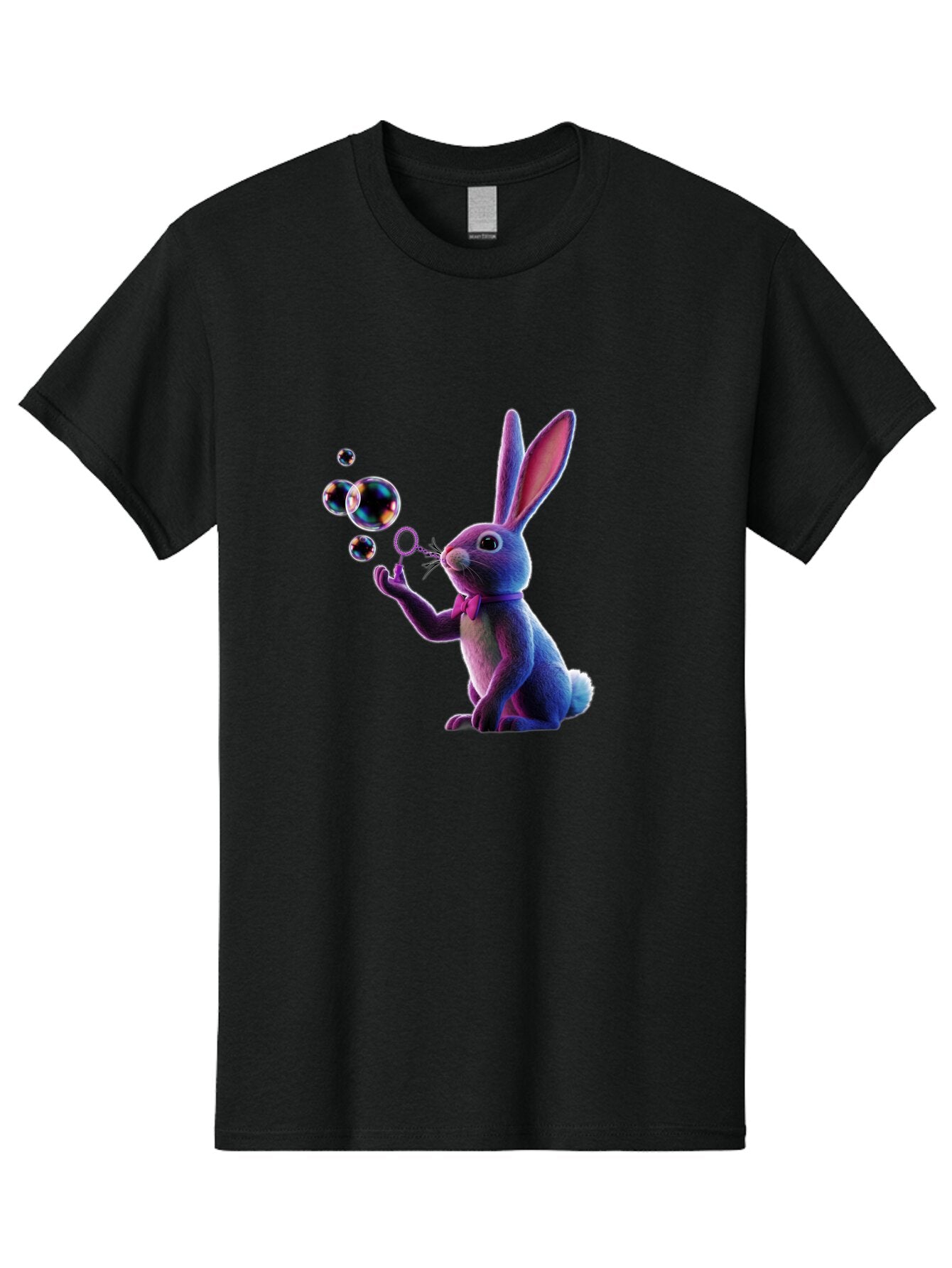 Rabbit-Blowing-Bubbles Men'S Graphic Tee, 100% Cotton, Comfortable Casual Summer Wear, Machine Washable, Vintage Camera, Old Camera, Antique Camera, Black Camera, Classic Photography, Photography Equipment, Nostalgic Device, Film Camera, Bar339 5