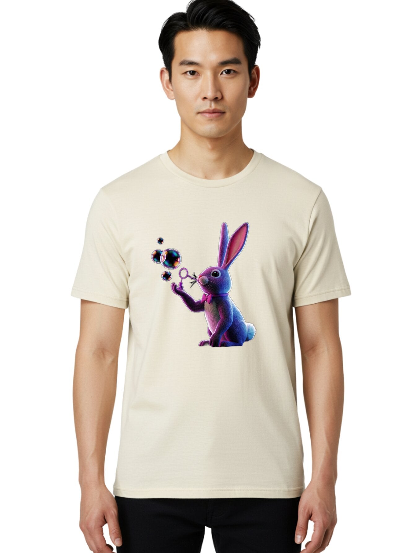 Rabbit-Blowing-Bubbles Men'S Graphic Tee, 100% Cotton, Comfortable Casual Summer Wear, Machine Washable, Vintage Camera, Old Camera, Antique Camera, Black Camera, Classic Photography, Photography Equipment, Nostalgic Device, Film Camera, Bar339 17