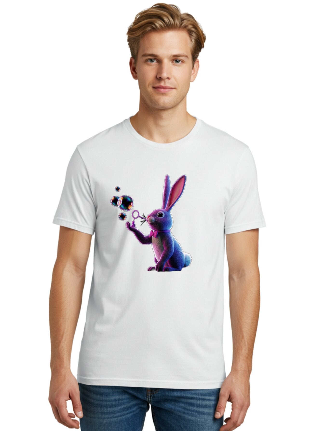 Rabbit-Blowing-Bubbles Men'S Graphic Tee, 100% Cotton, Comfortable Casual Summer Wear, Machine Washable, Vintage Camera, Old Camera, Antique Camera, Black Camera, Classic Photography, Photography Equipment, Nostalgic Device, Film Camera, Bar339 25