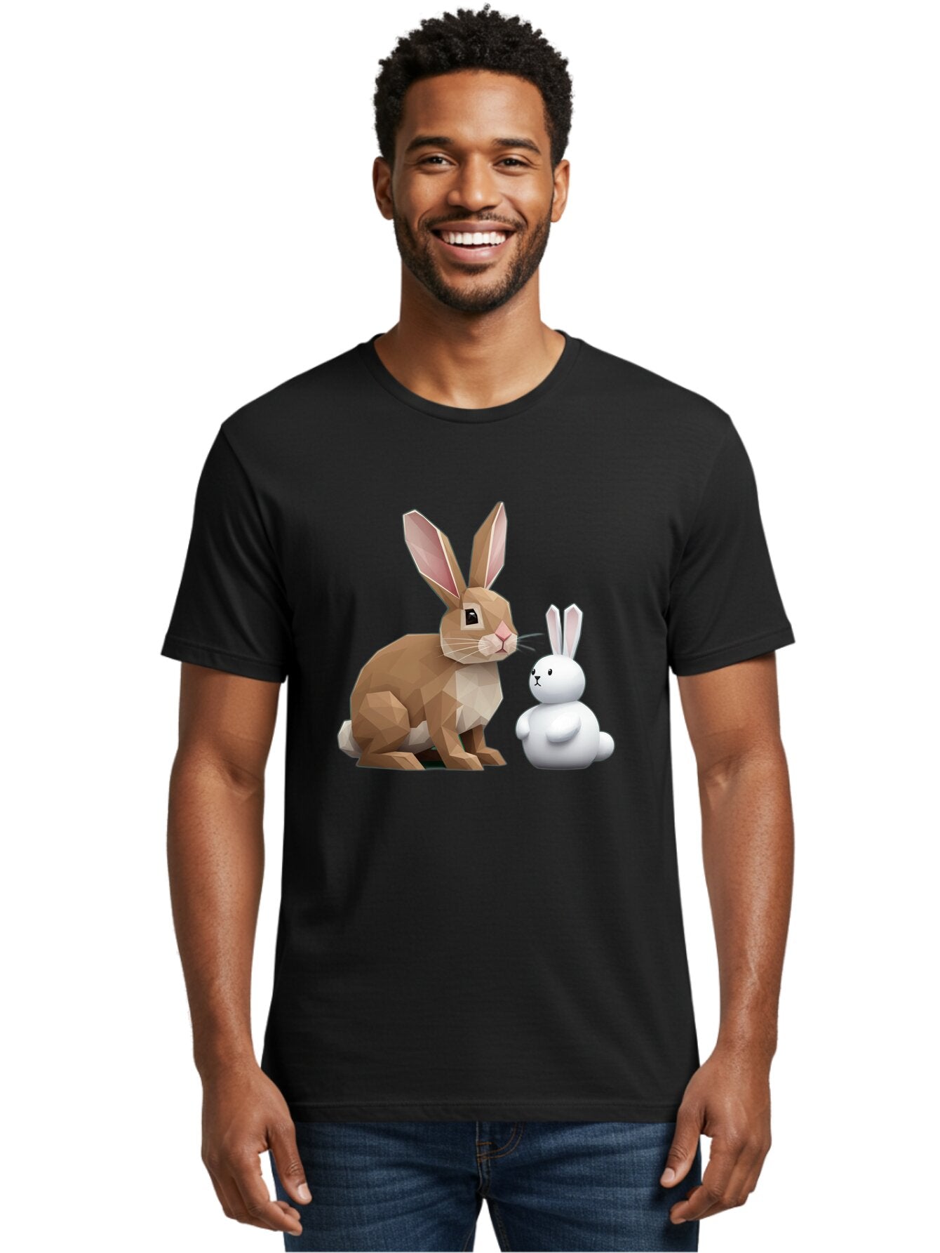 Rabbit-Duo Men'S Graphic Tee, 100% Cotton, Comfortable Casual Summer Wear, Machine Washable, Vintage Camera, Old Camera, Antique Camera, Black Camera, Classic Photography, Photography Equipment, Nostalgic Device, Film Camera, Camera Art Bar340 20