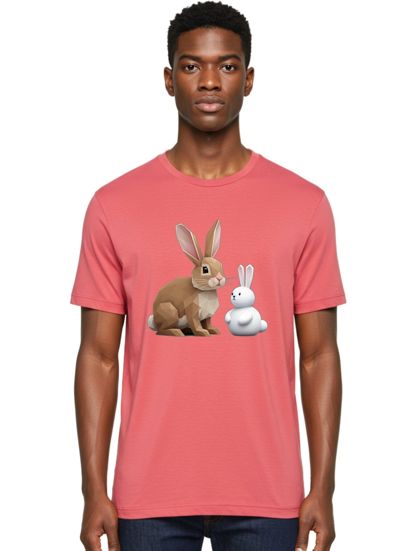 Rabbit-Duo Men'S Graphic Tee, 100% Cotton, Comfortable Casual Summer Wear, Machine Washable, Vintage Camera, Old Camera, Antique Camera, Black Camera, Classic Photography, Photography Equipment, Nostalgic Device, Film Camera, Camera Art Bar340 29
