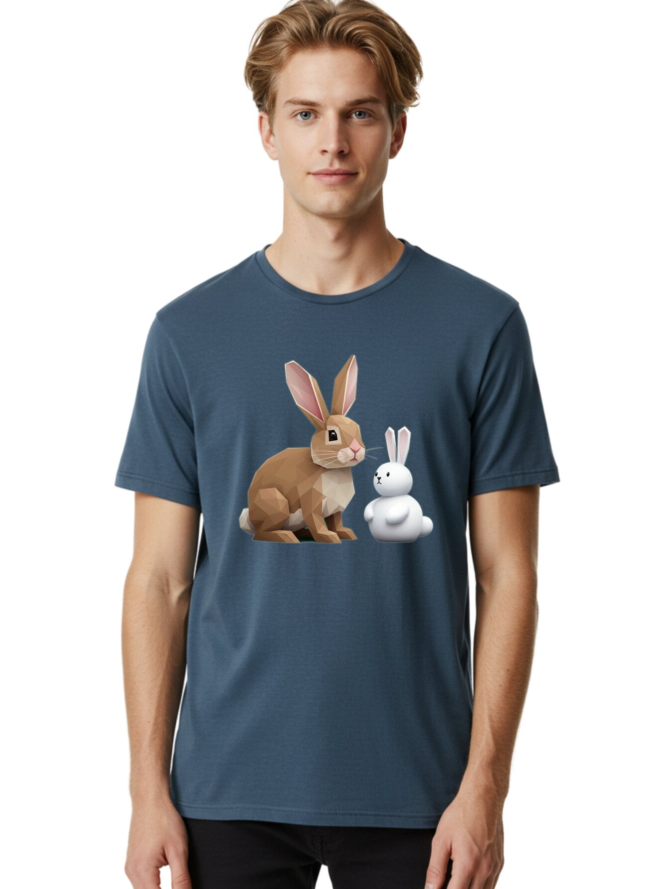 Rabbit-Duo Men'S Graphic Tee, 100% Cotton, Comfortable Casual Summer Wear, Machine Washable, Vintage Camera, Old Camera, Antique Camera, Black Camera, Classic Photography, Photography Equipment, Nostalgic Device, Film Camera, Camera Art Bar340 16