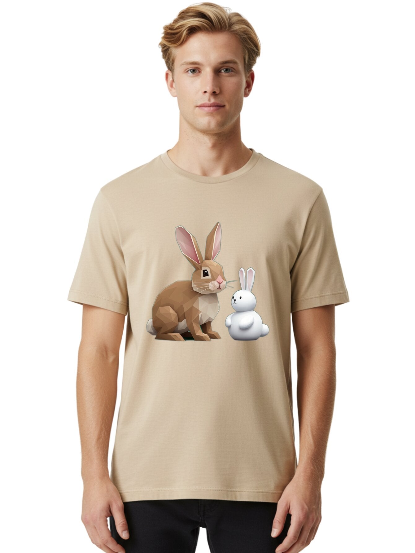 Rabbit-Duo Men'S Graphic Tee, 100% Cotton, Comfortable Casual Summer Wear, Machine Washable, Vintage Camera, Old Camera, Antique Camera, Black Camera, Classic Photography, Photography Equipment, Nostalgic Device, Film Camera, Camera Art Bar340 23