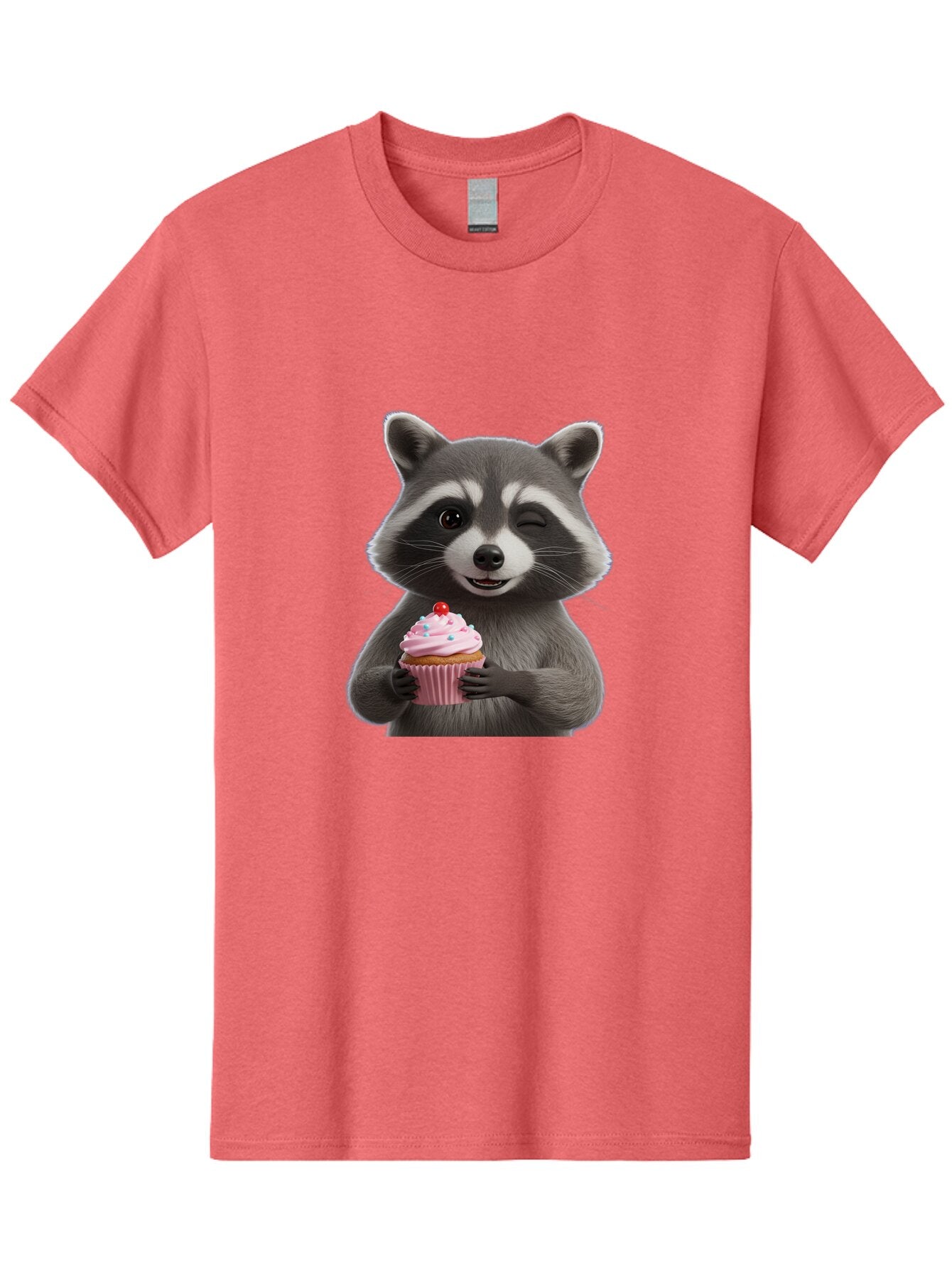 Raccoon-Cupcake Men'S Graphic Tee, 100% Cotton, Comfortable Casual Summer Wear, Machine Washable, Vintage Camera, Old Camera, Antique Camera, Black Camera, Classic Photography, Photography Equipment, Nostalgic Device, Film Camera, Camera Art Bar344 4