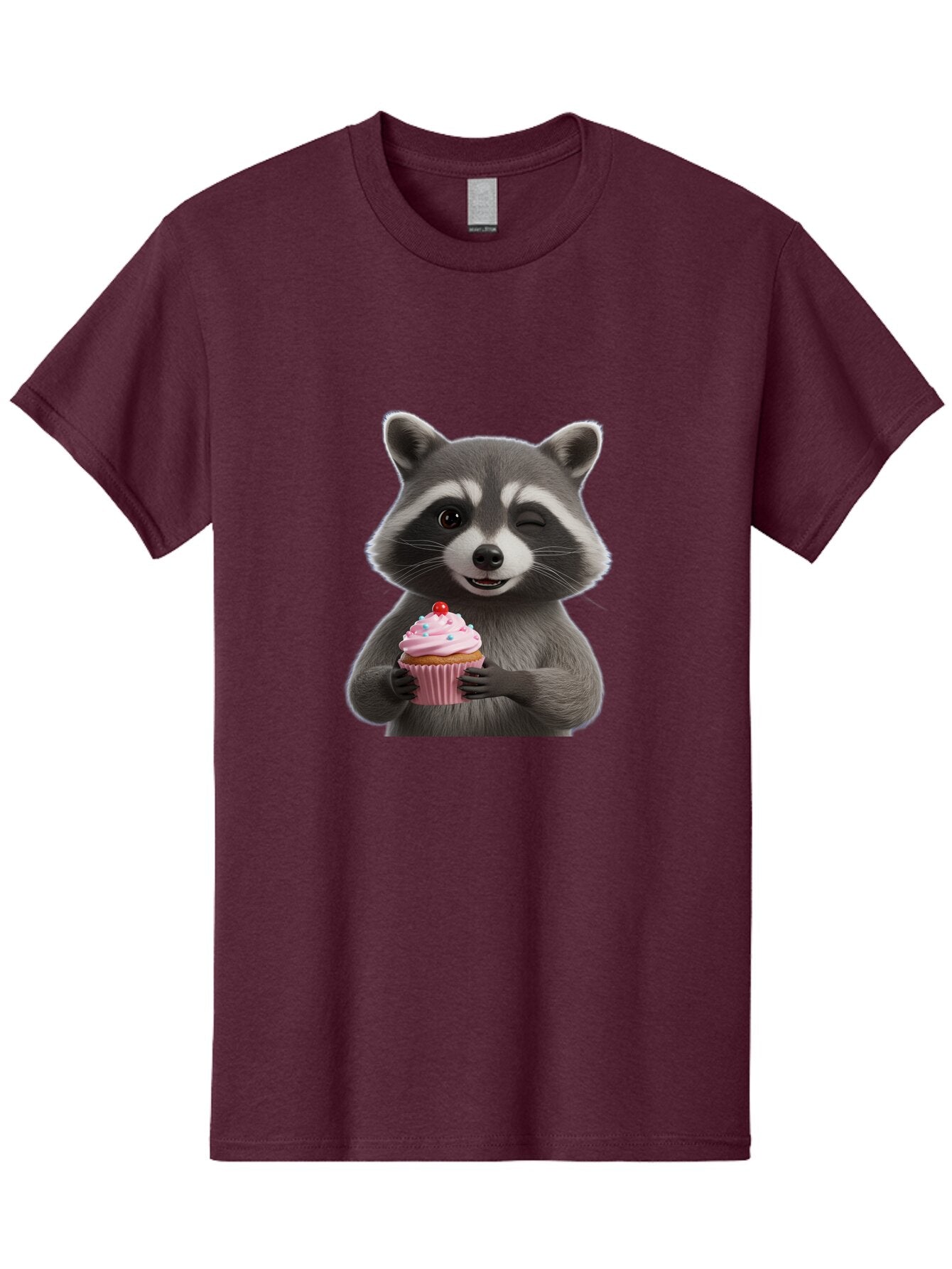 Raccoon-Cupcake Men'S Graphic Tee, 100% Cotton, Comfortable Casual Summer Wear, Machine Washable, Vintage Camera, Old Camera, Antique Camera, Black Camera, Classic Photography, Photography Equipment, Nostalgic Device, Film Camera, Camera Art Bar344 8