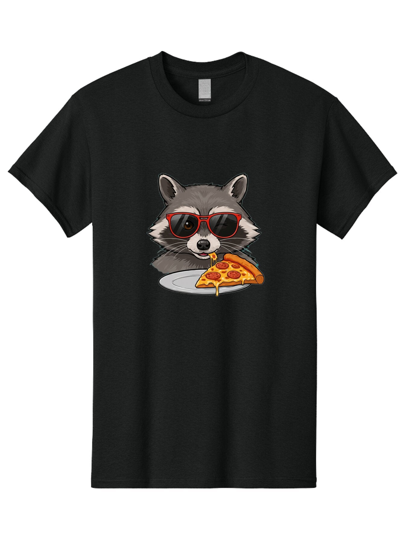 Raccoon-Eating-Pizza Men'S Graphic Tee, 100% Cotton, Comfortable Casual Summer Wear, Machine Washable, Vintage Camera, Old Camera, Antique Camera, Black Camera, Classic Photography, Photography Equipment, Nostalgic Device, Film Camera, Bar346 3