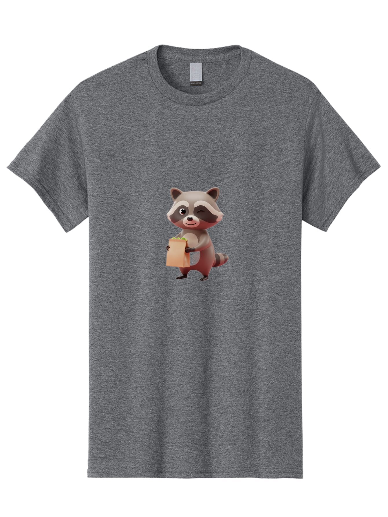 Raccoon-Holding-Paper-Bag Men'S Graphic Tee, 100% Cotton, Comfortable Casual Summer Wear, Machine Washable, Vintage Camera, Old Camera, Antique Camera, Black Camera, Classic Photography, Photography Equipment, Nostalgic Device, Film Camera, Bar350 7