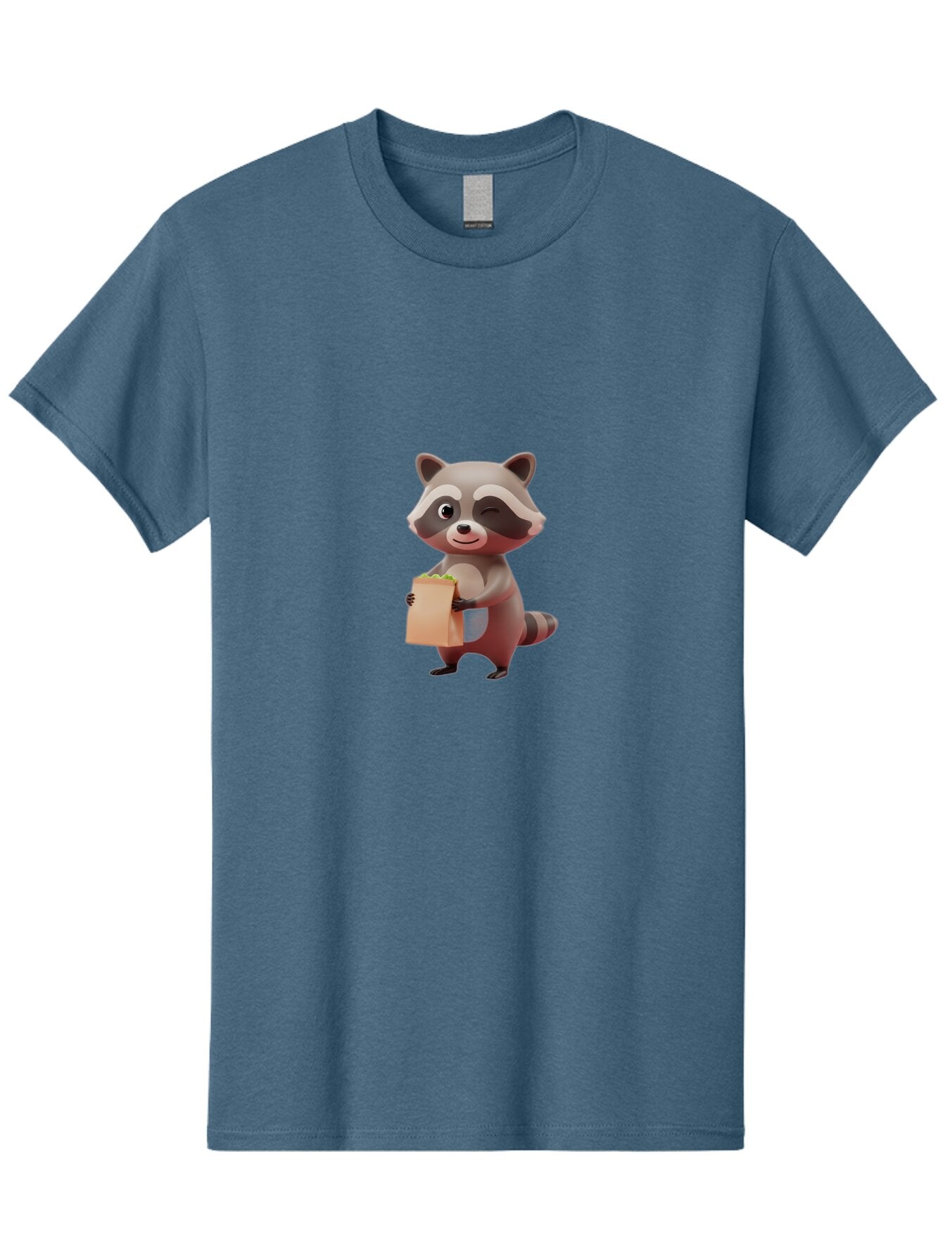 Raccoon-Holding-Paper-Bag Men'S Graphic Tee, 100% Cotton, Comfortable Casual Summer Wear, Machine Washable, Vintage Camera, Old Camera, Antique Camera, Black Camera, Classic Photography, Photography Equipment, Nostalgic Device, Film Camera, Bar350 2