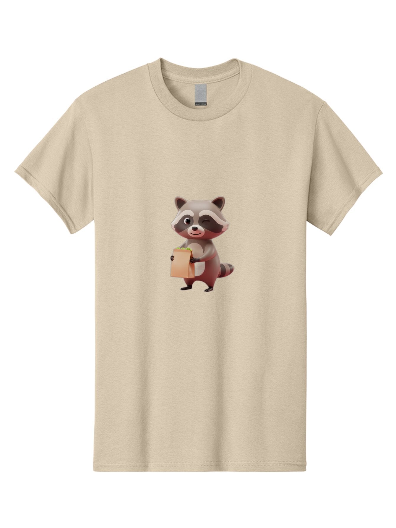 Raccoon-Holding-Paper-Bag Men'S Graphic Tee, 100% Cotton, Comfortable Casual Summer Wear, Machine Washable, Vintage Camera, Old Camera, Antique Camera, Black Camera, Classic Photography, Photography Equipment, Nostalgic Device, Film Camera, Bar350 12