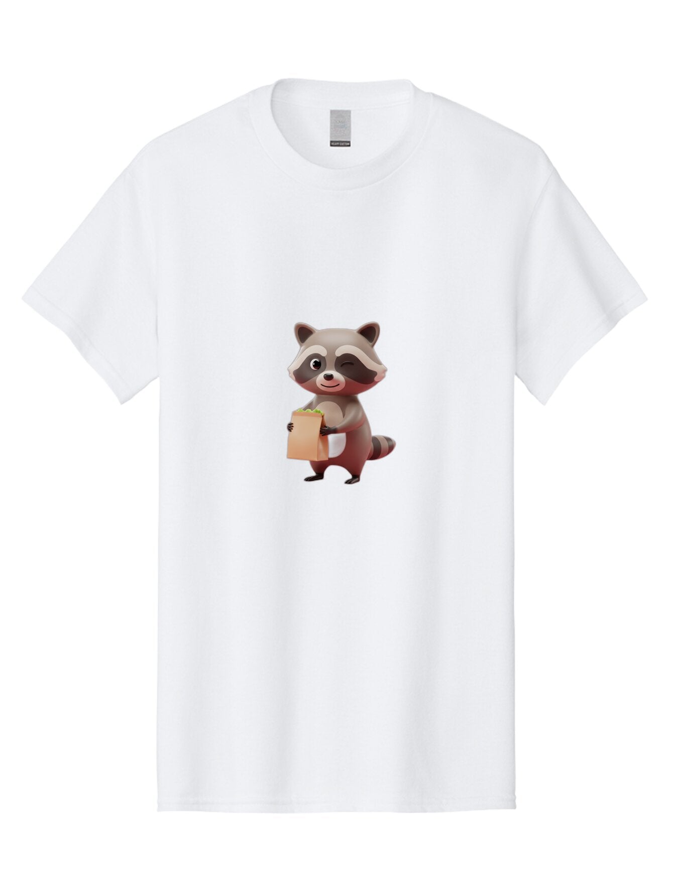 Raccoon-Holding-Paper-Bag Men'S Graphic Tee, 100% Cotton, Comfortable Casual Summer Wear, Machine Washable, Vintage Camera, Old Camera, Antique Camera, Black Camera, Classic Photography, Photography Equipment, Nostalgic Device, Film Camera, Bar350 11