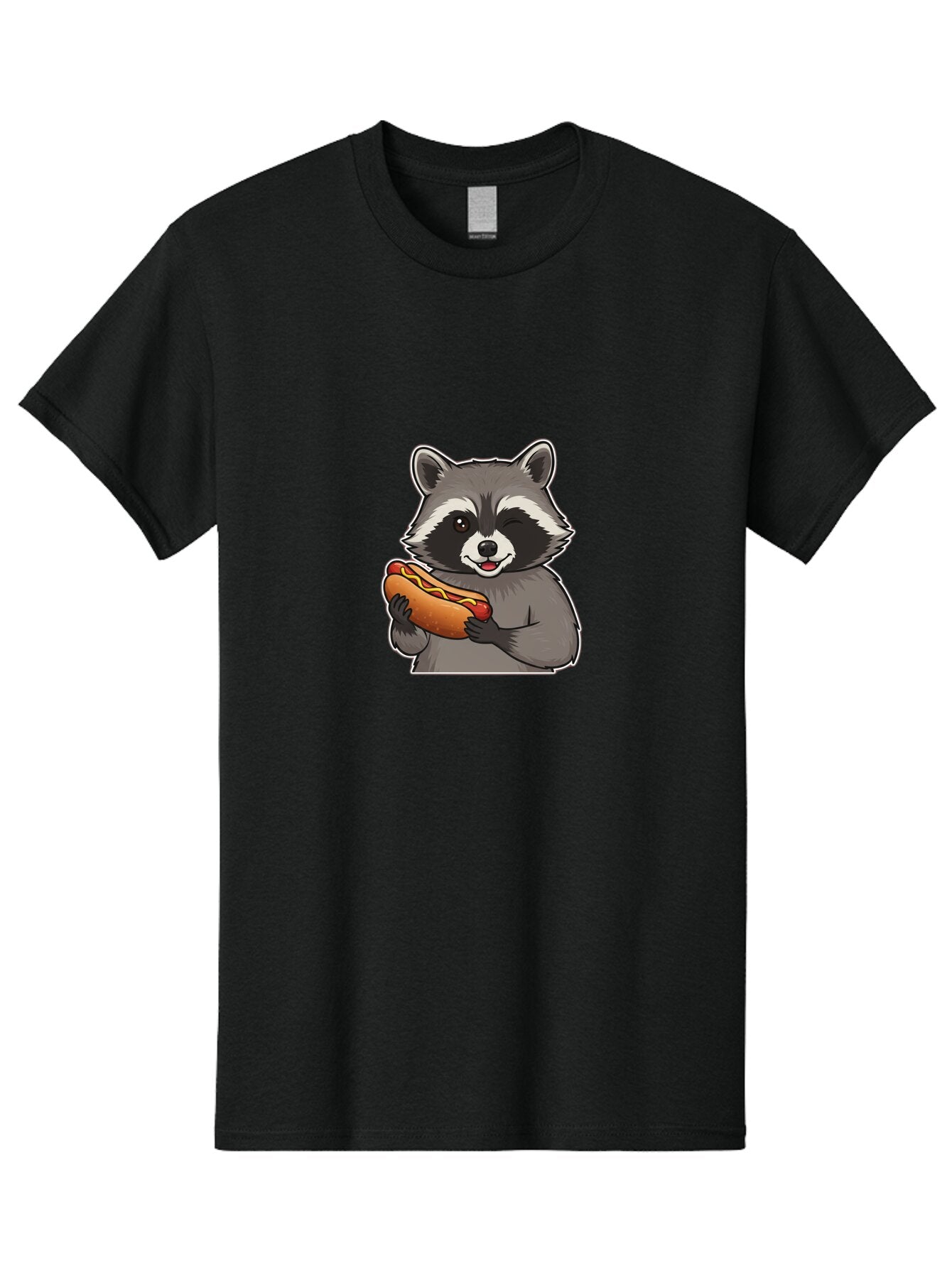 Raccoon-Hot-Dog Men'S Graphic Tee, 100% Cotton, Comfortable Casual Summer Wear, Machine Washable, Vintage Camera, Old Camera, Antique Camera, Black Camera, Classic Photography, Photography Equipment, Nostalgic Device, Film Camera, Camera Art Bar351 7
