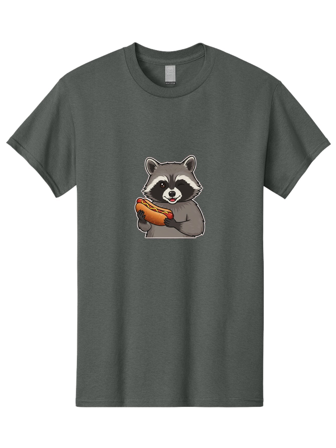 Raccoon-Hot-Dog Men'S Graphic Tee, 100% Cotton, Comfortable Casual Summer Wear, Machine Washable, Vintage Camera, Old Camera, Antique Camera, Black Camera, Classic Photography, Photography Equipment, Nostalgic Device, Film Camera, Camera Art Bar351 4