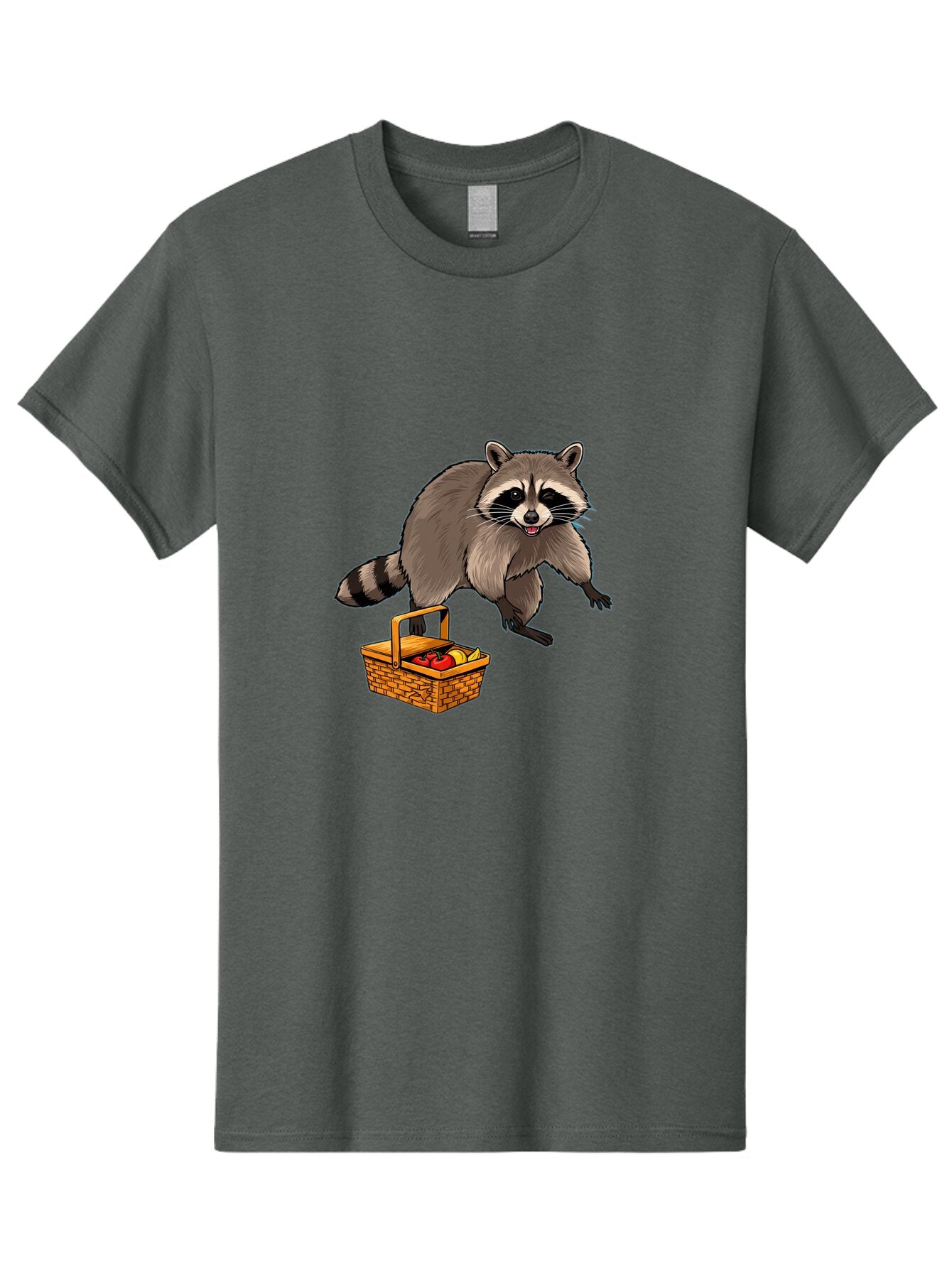 Raccoon-With-Picnic-Basket Men'S Graphic Tee, 100% Cotton, Comfortable Casual Summer Wear, Machine Washable, Vintage Camera, Old Camera, Antique Camera, Black Camera, Classic Photography, Photography Equipment, Nostalgic Device, Film Camera, Bar352 13
