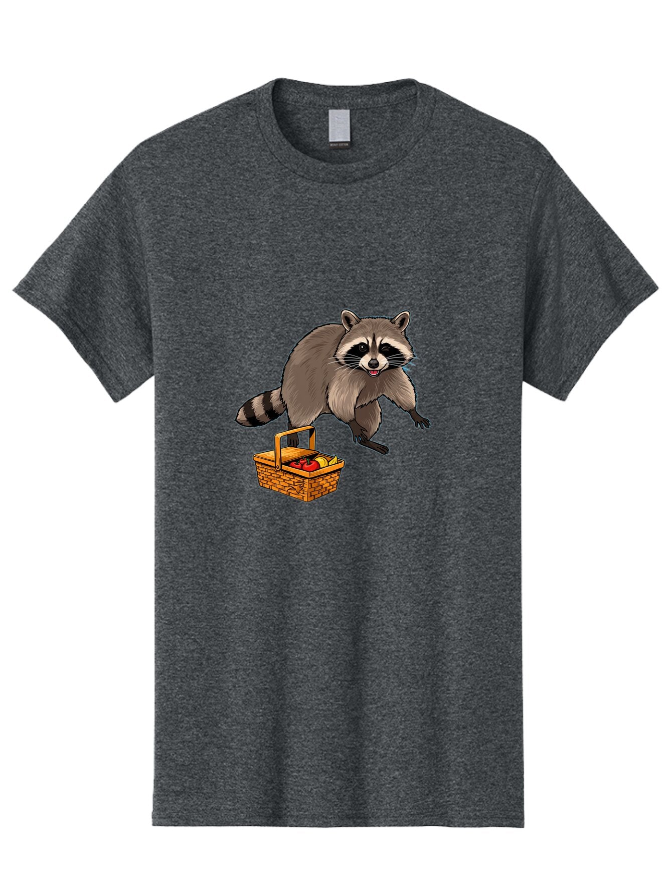 Raccoon-With-Picnic-Basket Men'S Graphic Tee, 100% Cotton, Comfortable Casual Summer Wear, Machine Washable, Vintage Camera, Old Camera, Antique Camera, Black Camera, Classic Photography, Photography Equipment, Nostalgic Device, Film Camera, Bar352 10