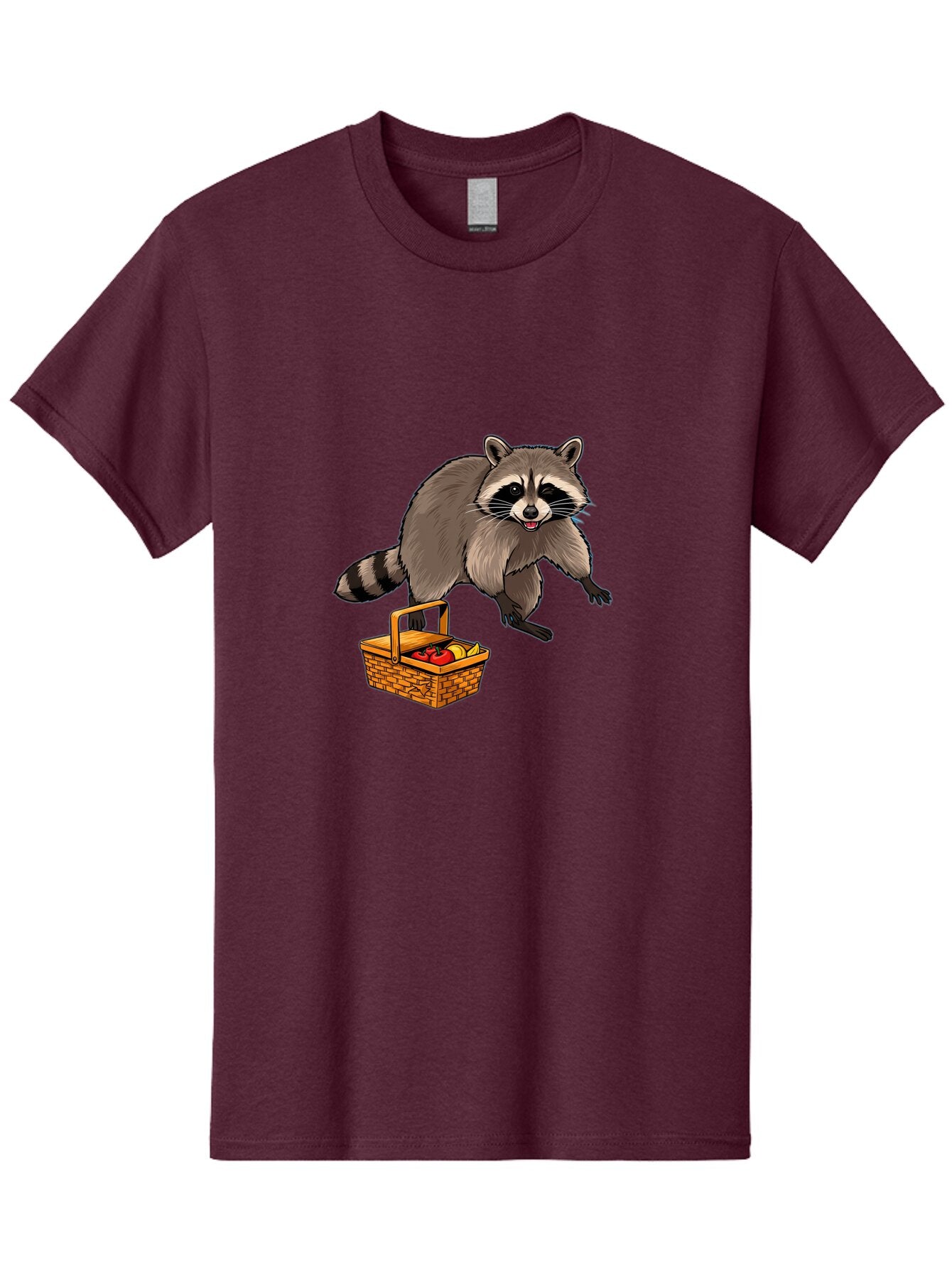 Raccoon-With-Picnic-Basket Men'S Graphic Tee, 100% Cotton, Comfortable Casual Summer Wear, Machine Washable, Vintage Camera, Old Camera, Antique Camera, Black Camera, Classic Photography, Photography Equipment, Nostalgic Device, Film Camera, Bar352 4