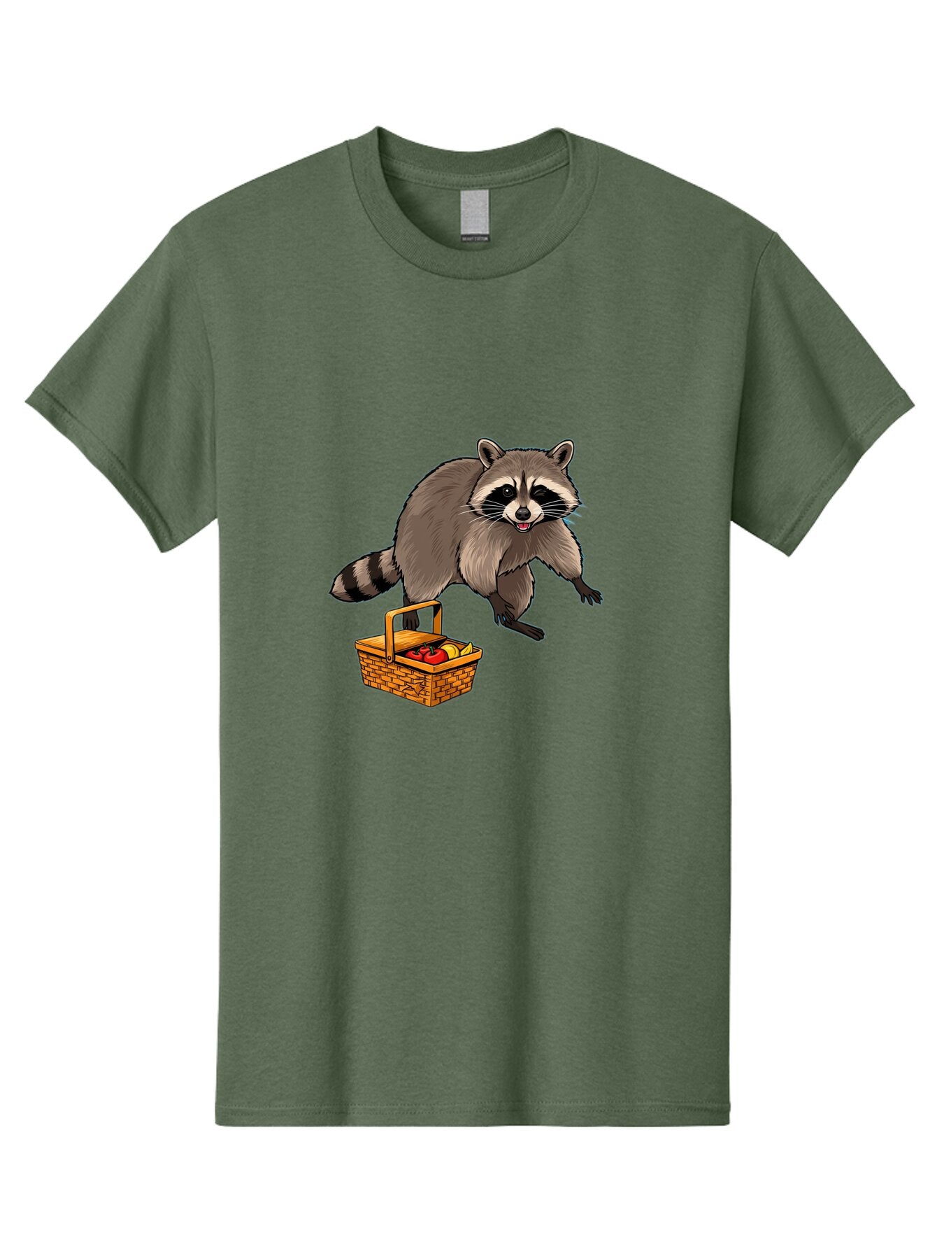 Raccoon-With-Picnic-Basket Men'S Graphic Tee, 100% Cotton, Comfortable Casual Summer Wear, Machine Washable, Vintage Camera, Old Camera, Antique Camera, Black Camera, Classic Photography, Photography Equipment, Nostalgic Device, Film Camera, Bar352 12
