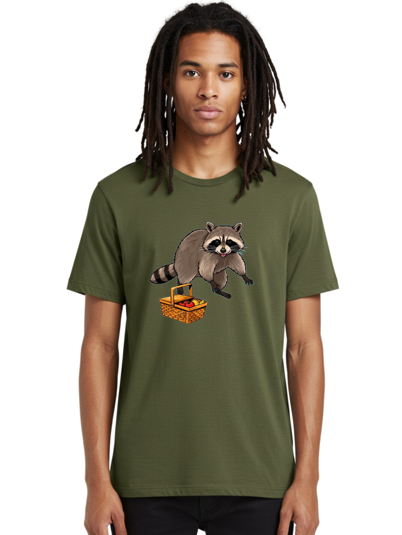 Raccoon-With-Picnic-Basket Men'S Graphic Tee, 100% Cotton, Comfortable Casual Summer Wear, Machine Washable, Vintage Camera, Old Camera, Antique Camera, Black Camera, Classic Photography, Photography Equipment, Nostalgic Device, Film Camera, Bar352 28