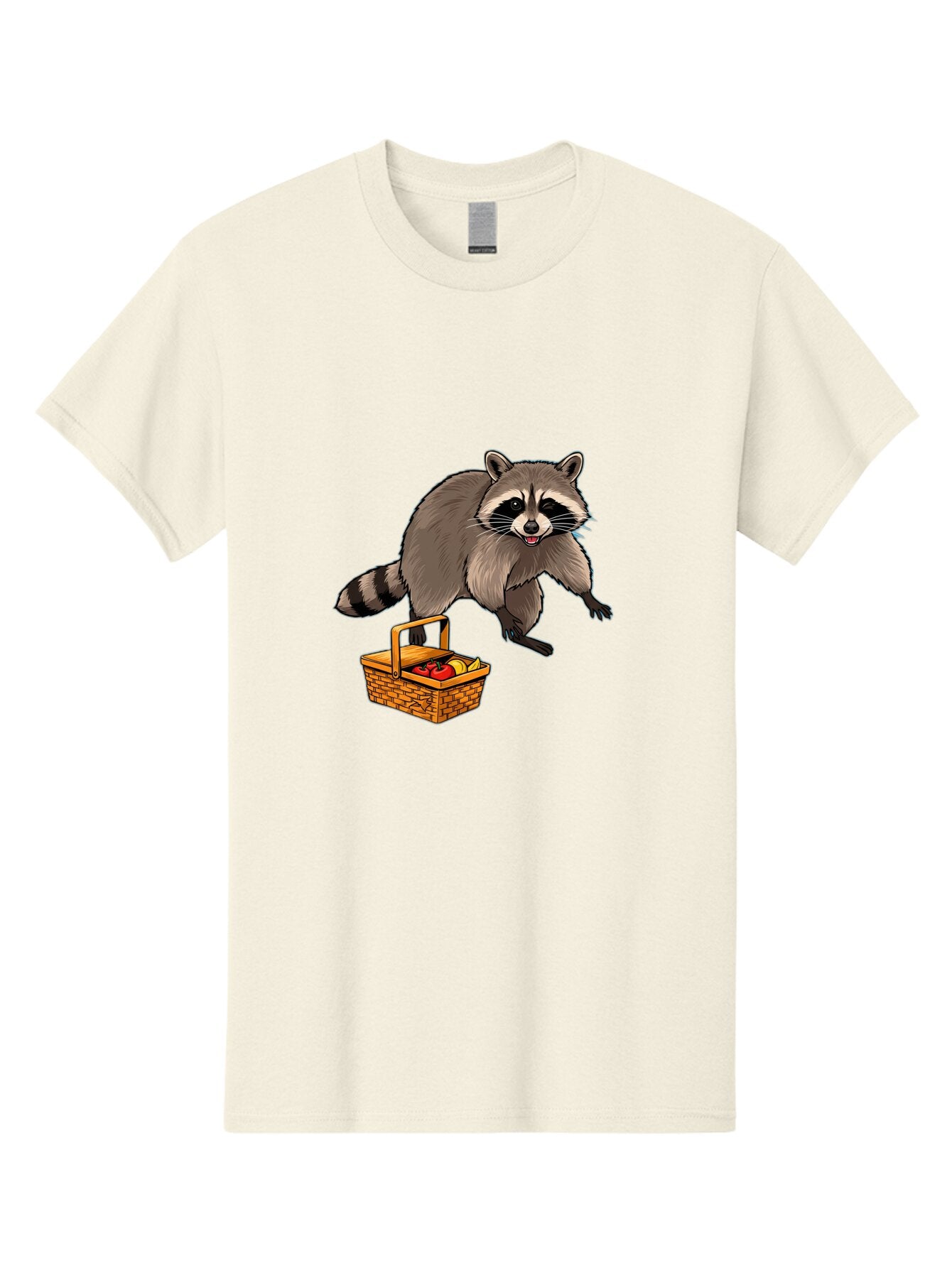 Raccoon-With-Picnic-Basket Men'S Graphic Tee, 100% Cotton, Comfortable Casual Summer Wear, Machine Washable, Vintage Camera, Old Camera, Antique Camera, Black Camera, Classic Photography, Photography Equipment, Nostalgic Device, Film Camera, Bar352 5
