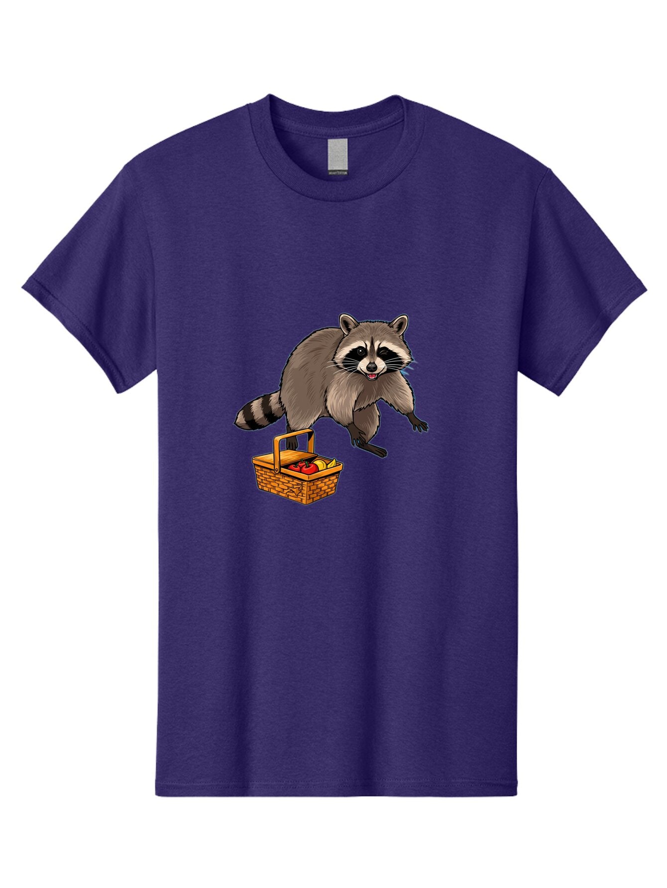 Raccoon-With-Picnic-Basket Men'S Graphic Tee, 100% Cotton, Comfortable Casual Summer Wear, Machine Washable, Vintage Camera, Old Camera, Antique Camera, Black Camera, Classic Photography, Photography Equipment, Nostalgic Device, Film Camera, Bar352 8