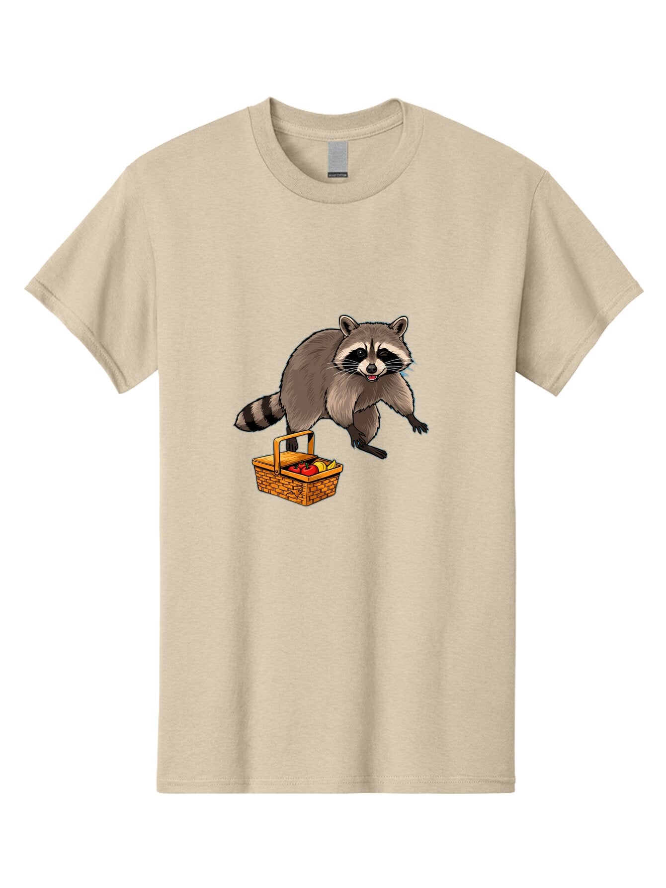 Raccoon-With-Picnic-Basket Men'S Graphic Tee, 100% Cotton, Comfortable Casual Summer Wear, Machine Washable, Vintage Camera, Old Camera, Antique Camera, Black Camera, Classic Photography, Photography Equipment, Nostalgic Device, Film Camera, Bar352 7