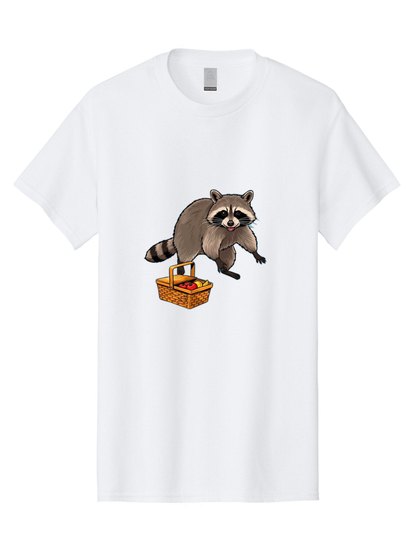 Raccoon-With-Picnic-Basket Men'S Graphic Tee, 100% Cotton, Comfortable Casual Summer Wear, Machine Washable, Vintage Camera, Old Camera, Antique Camera, Black Camera, Classic Photography, Photography Equipment, Nostalgic Device, Film Camera, Bar352 9